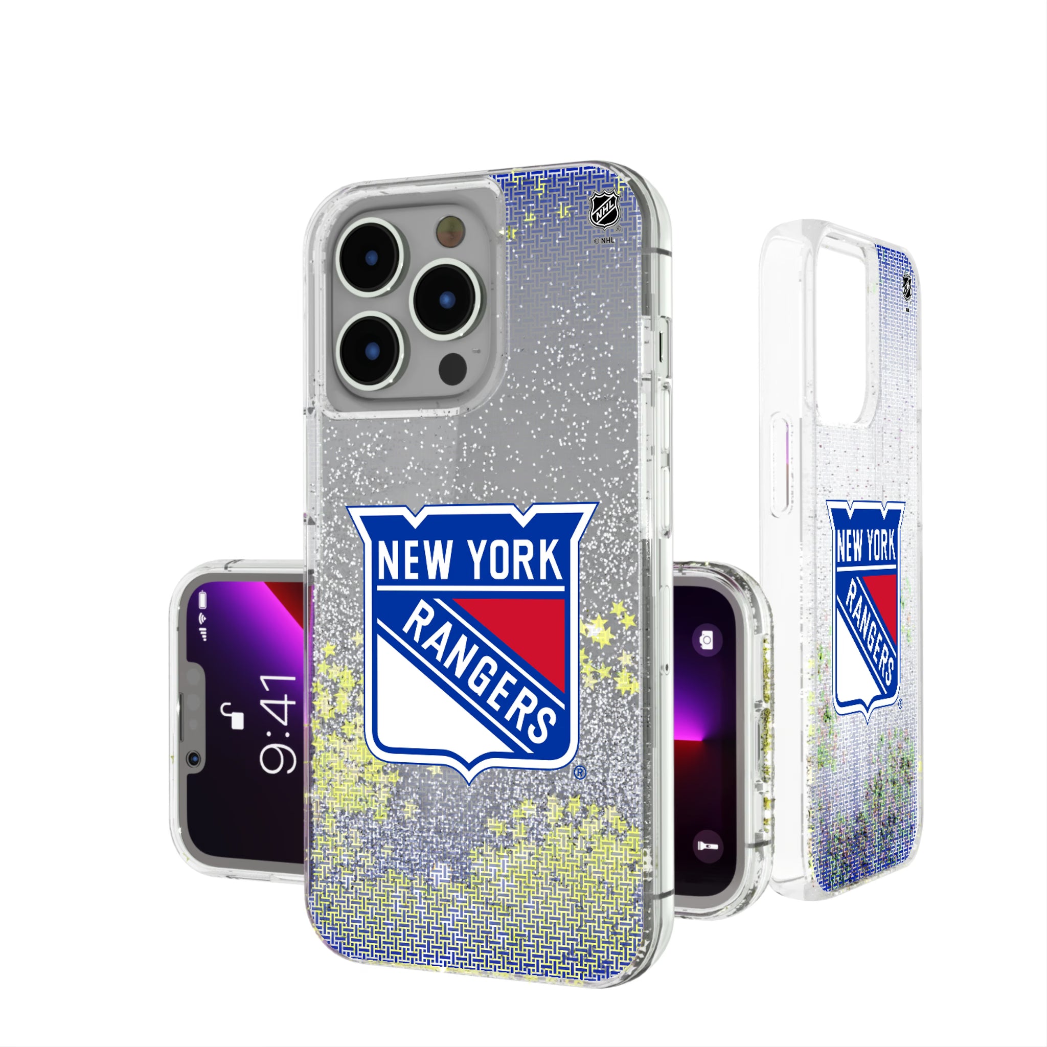 New York Rangers Linen iPhone Glitter Phone Case for Apple iPhone