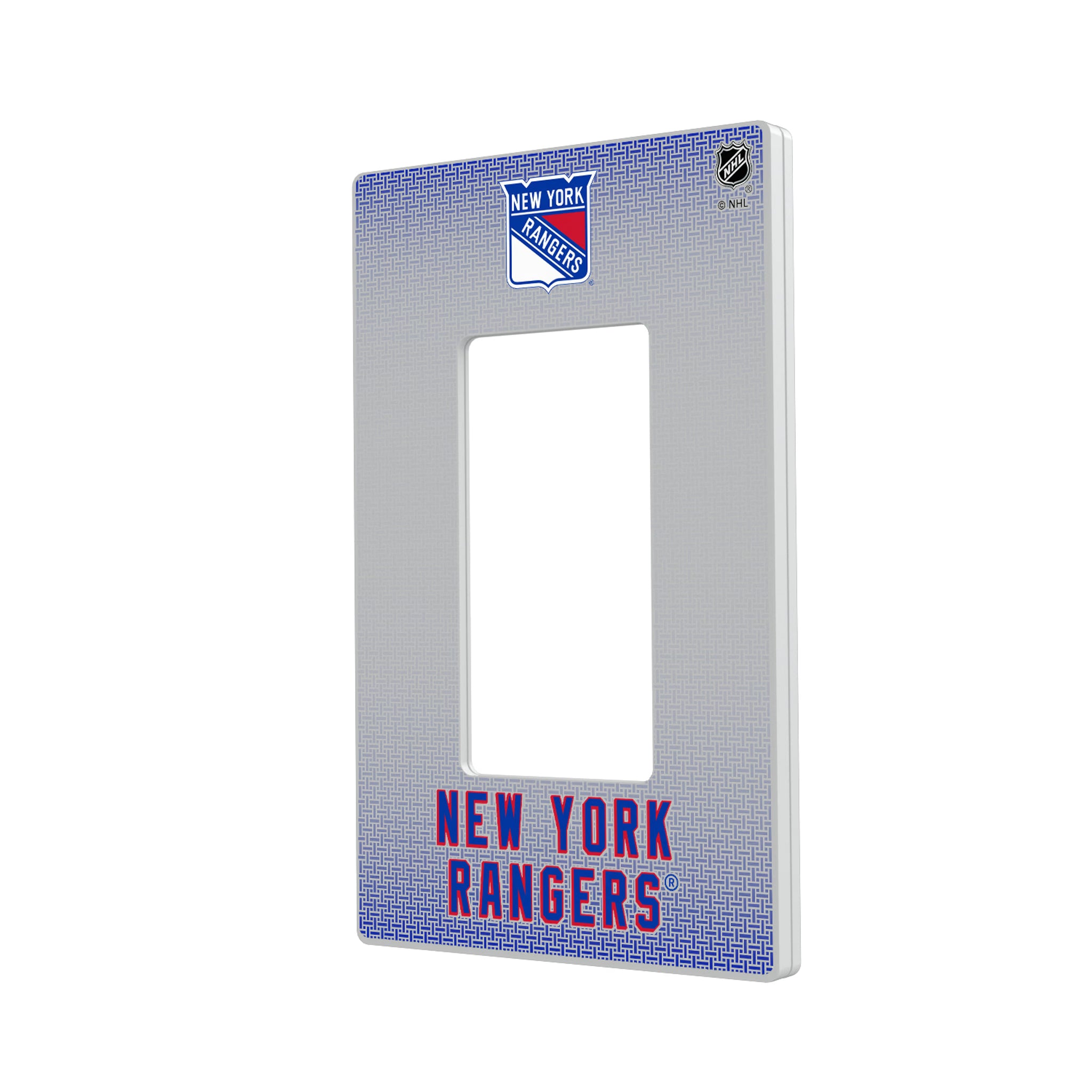 New York Rangers Linen Hidden-Screw Light Switch Plate#Style_Single Rocker