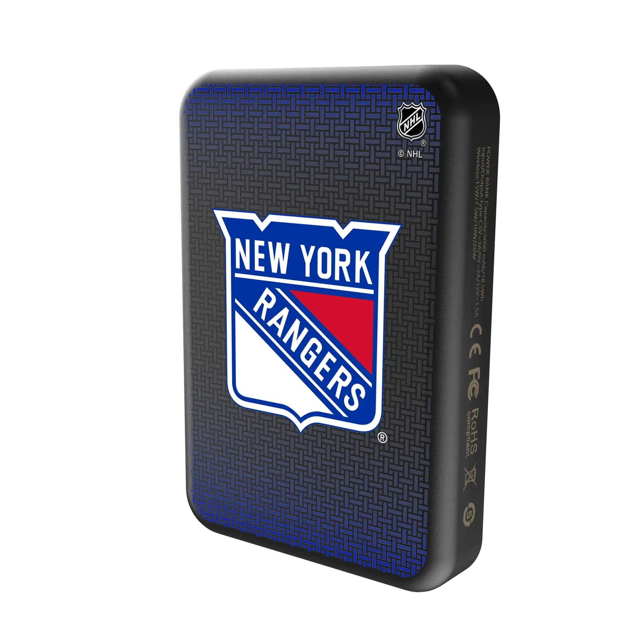 New York Rangers Linen Wireless Mag Power Bank