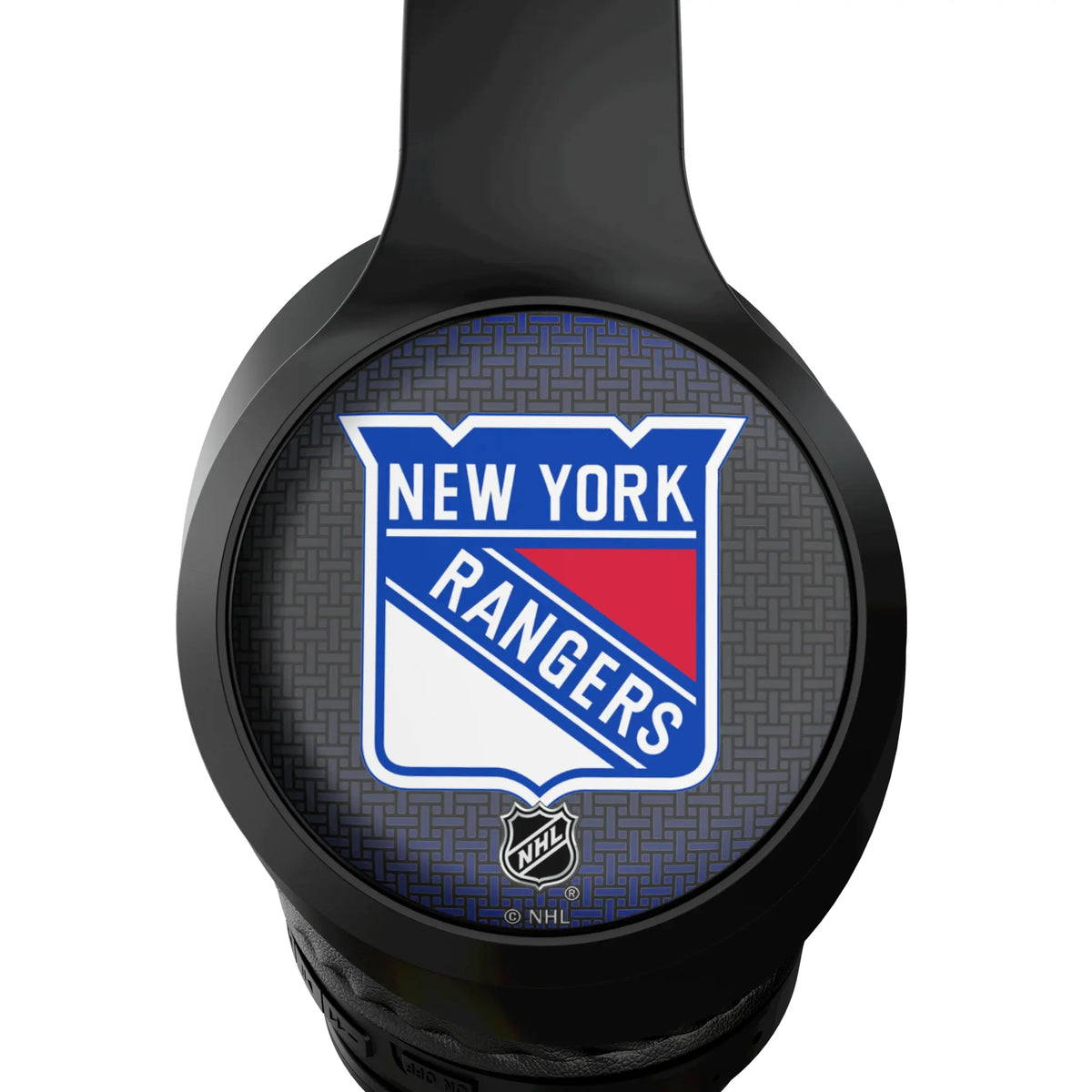 New York Rangers Linen Wireless Over-Ear Headphones With Case - Detail