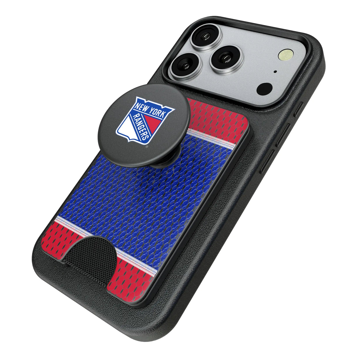 New York Rangers Mesh Popsockets Wallet Magnetic - Isometric View