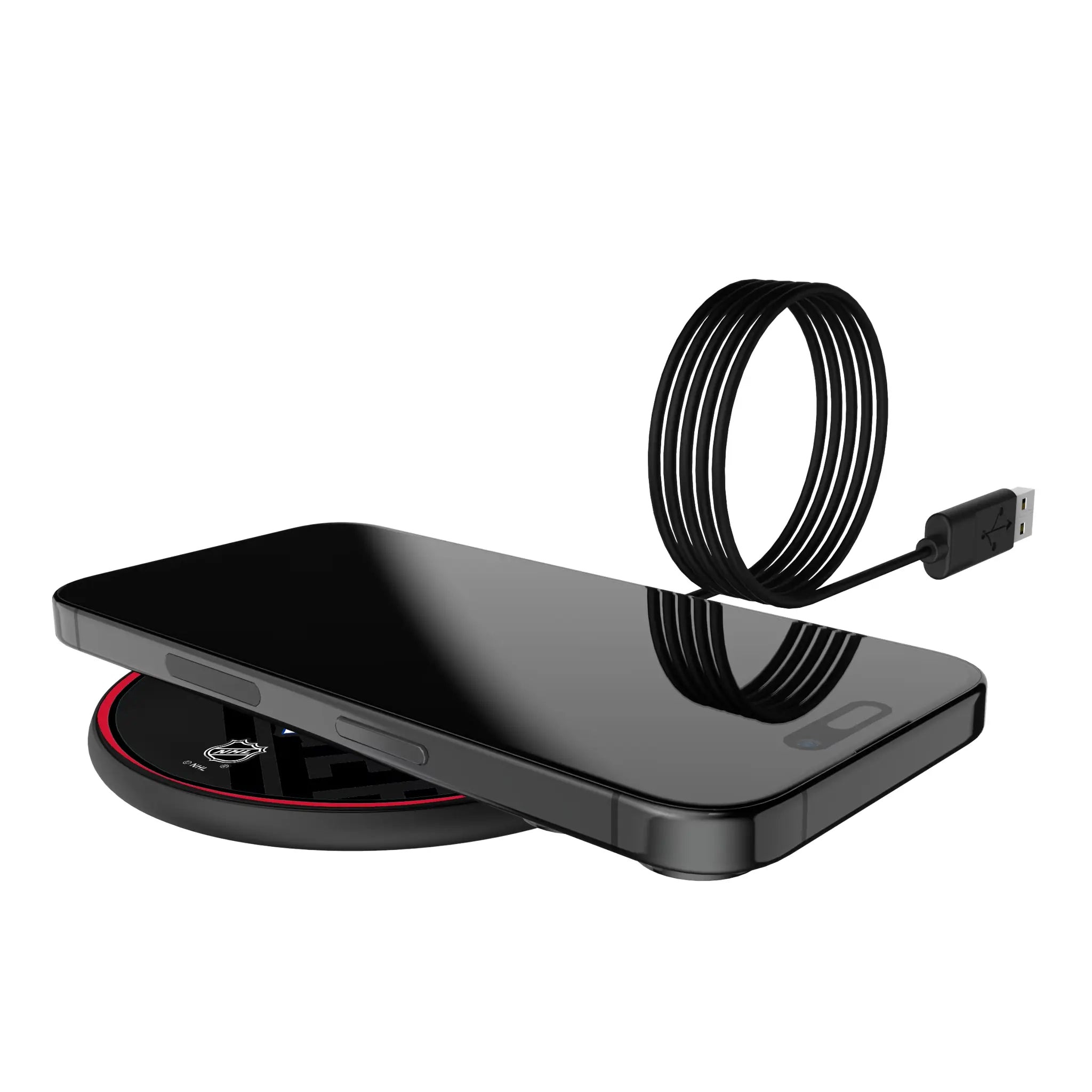 New York Rangers Monocolor Tilt 15-Watt Wireless Charger - Lifestyle