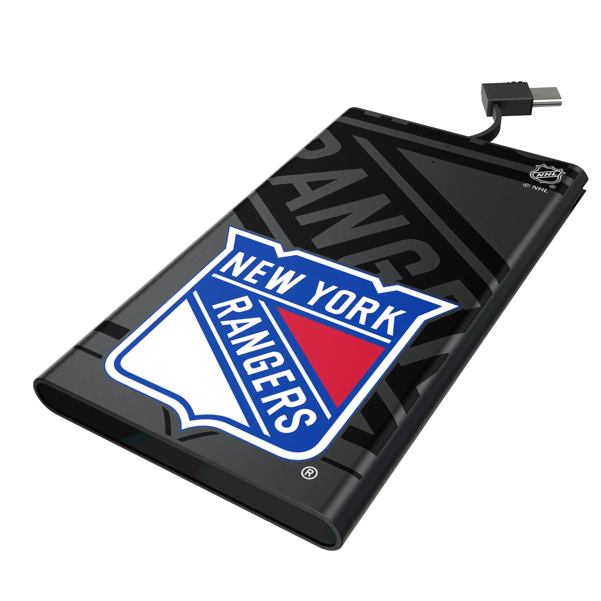 New York Rangers Monocolor Tilt 5000mAh Flat Power Bank