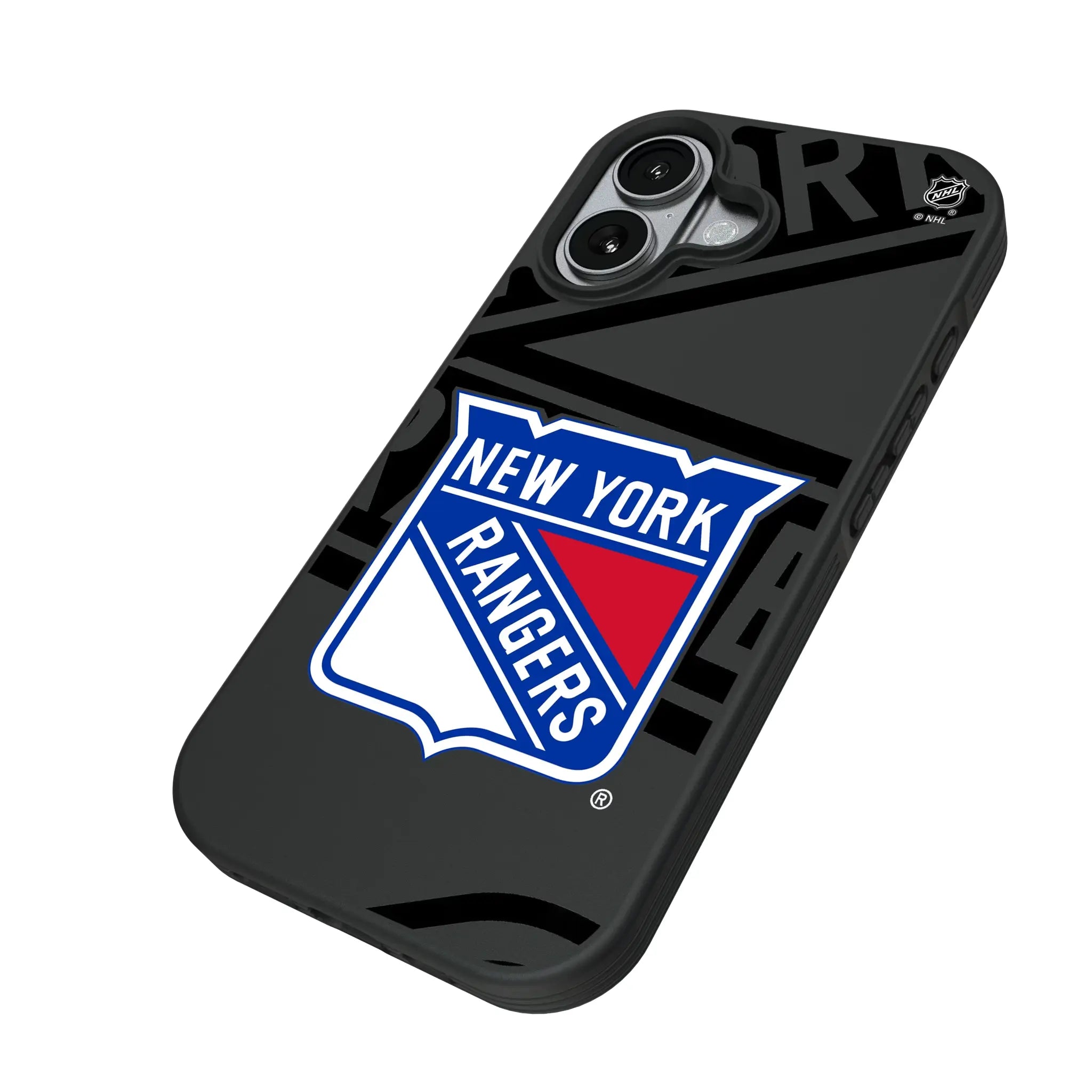 New York Rangers Monocolor Tilt iPhone Bump Phone Case for Apple iPhone - Isometric View#Device_iPhone 17