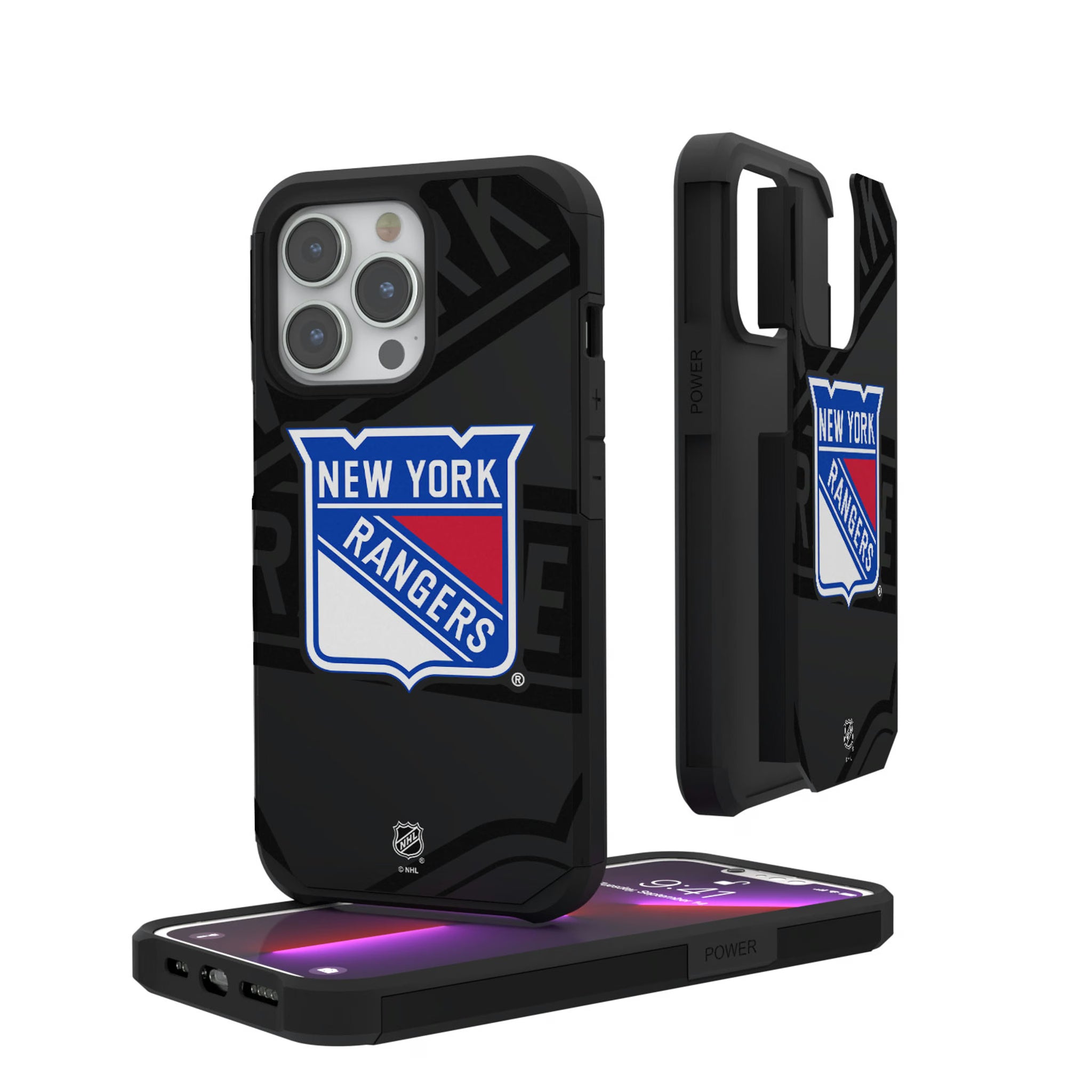 New York Rangers Monocolor Tilt iPhone Rugged Phone Case for Apple iPhone