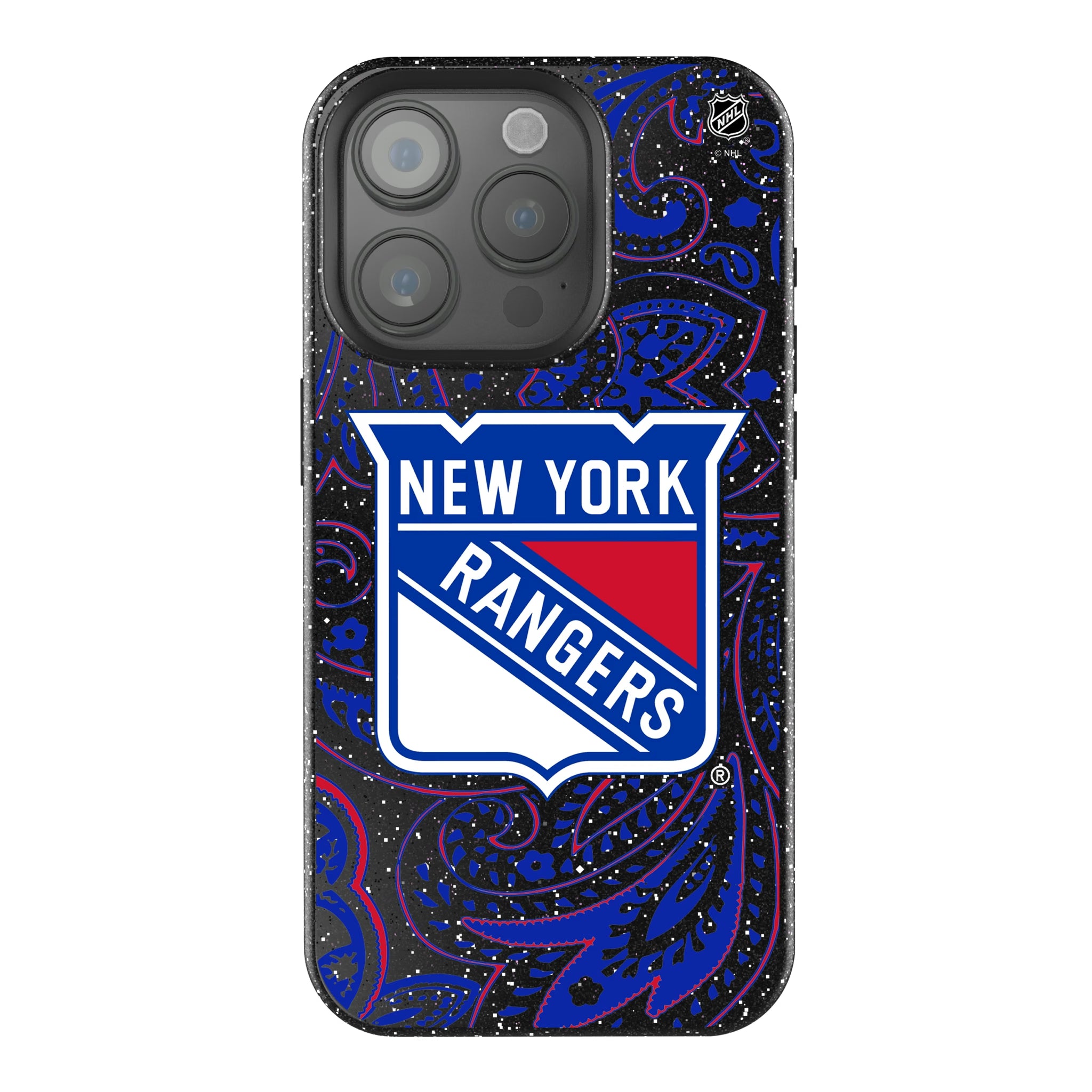 New York Rangers Paisley iPhone Bling Phone Case for Apple iPhone