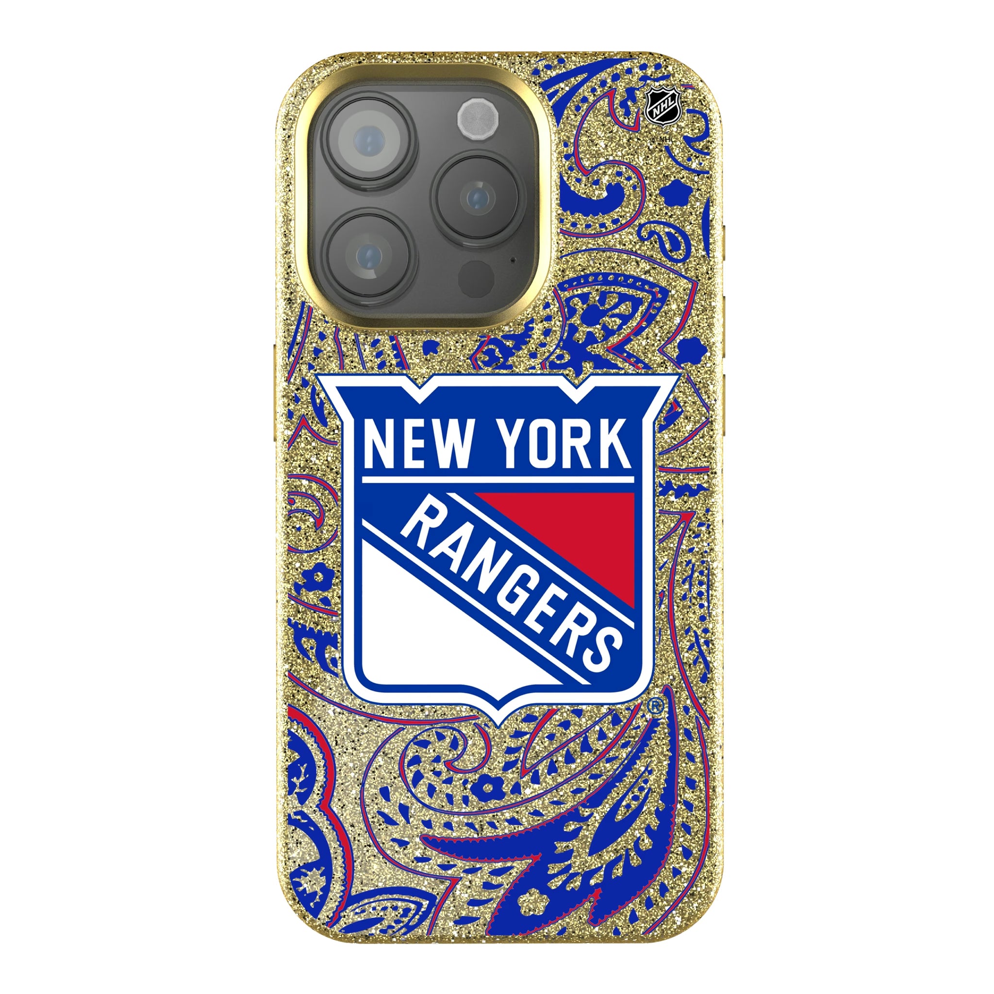 New York Rangers Paisley iPhone Bling Phone Case for Apple iPhone