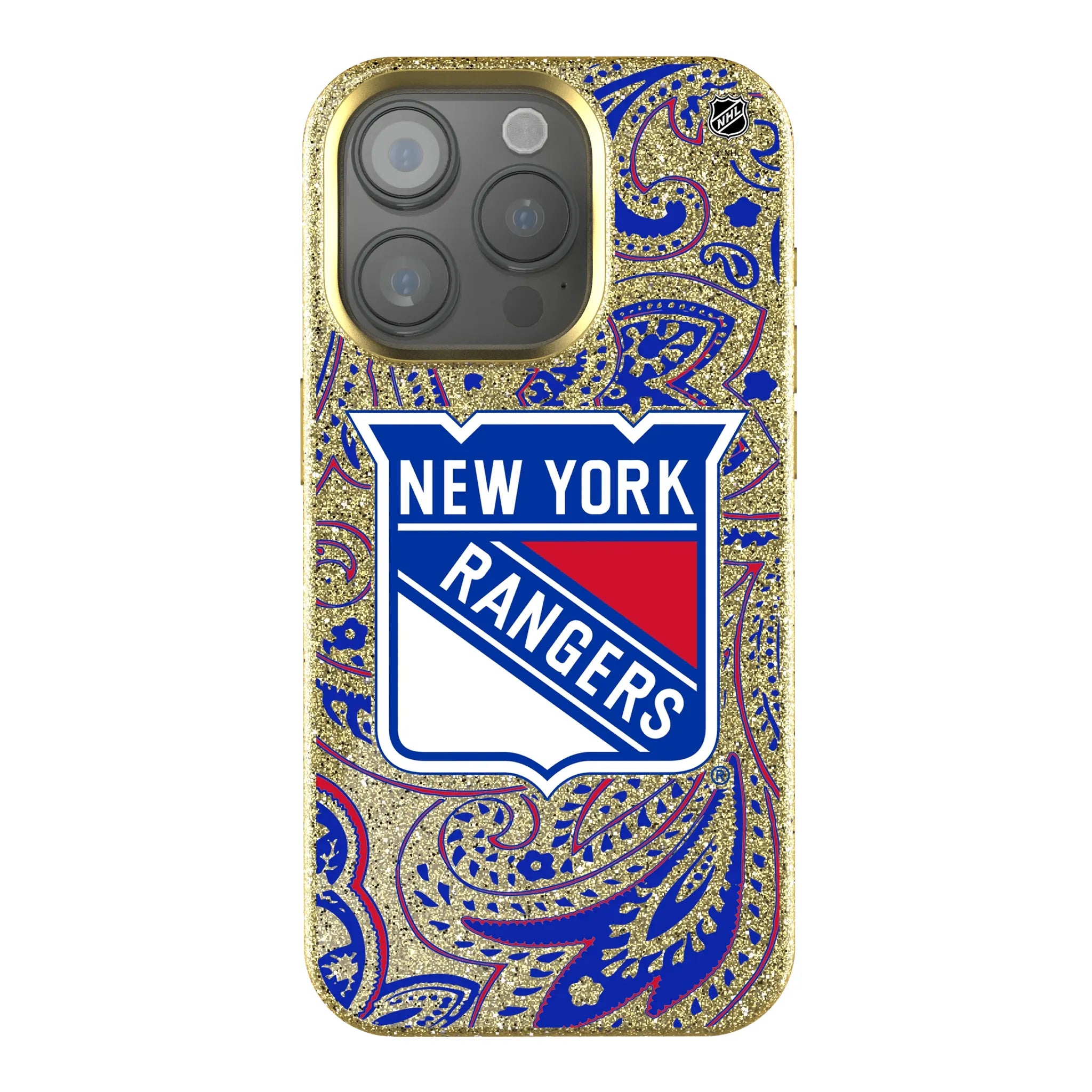 New York Rangers Paisley iPhone Bling Phone Case for Apple iPhone