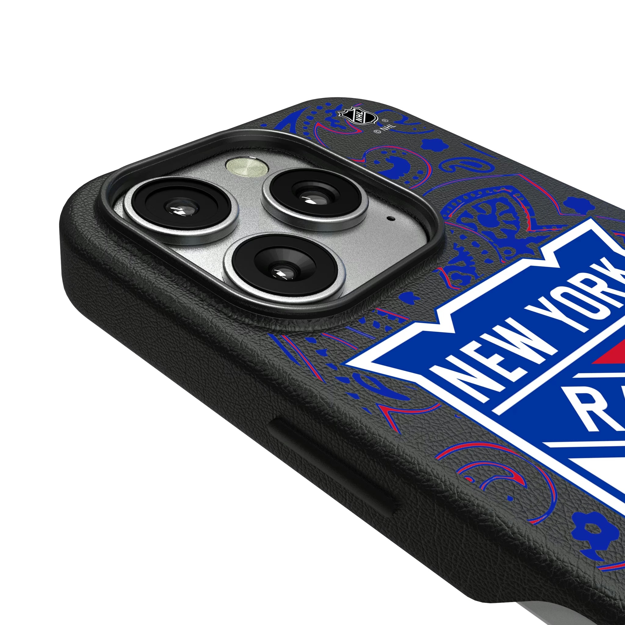 New York Rangers Paisley iPhone MagSafe Compatible Phone Case for Apple iPhone - Detail