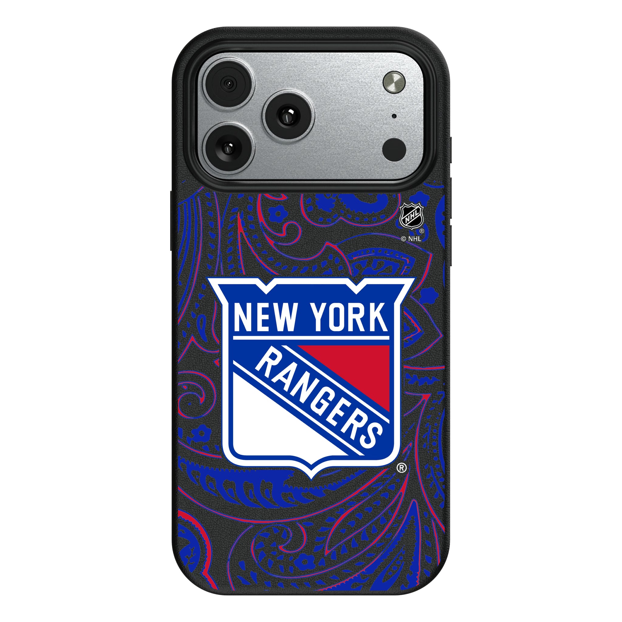 New York Rangers Paisley iPhone MagSafe Compatible Phone Case for Apple iPhone#Device_iPhone 17 Pro Max