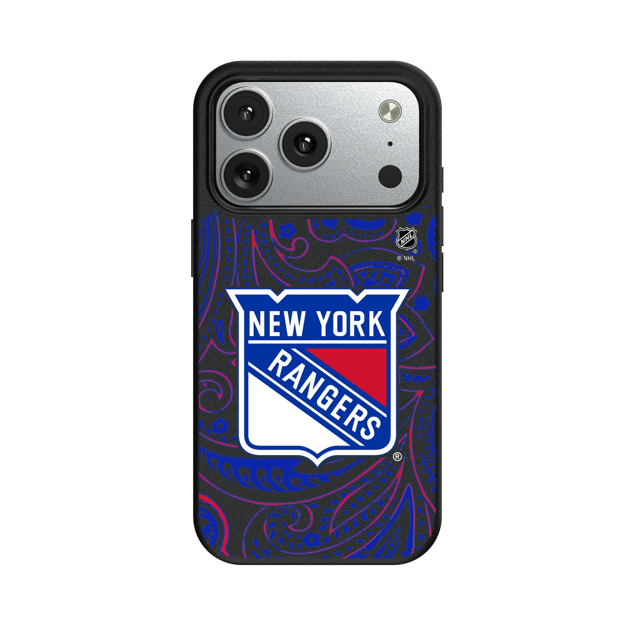 New York Rangers Paisley iPhone MagSafe Compatible Phone Case for Apple iPhone#Device_iPhone 17 Pro