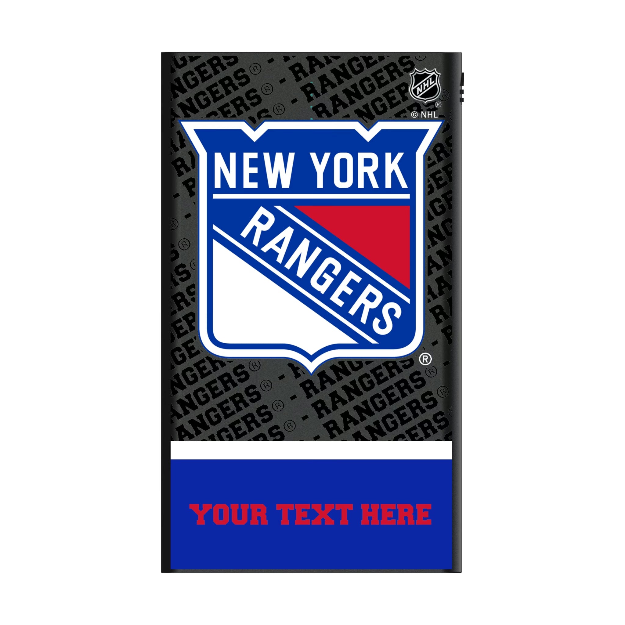 New York Rangers Personalized EndZone Plus 5000mAh Flat Powerbank