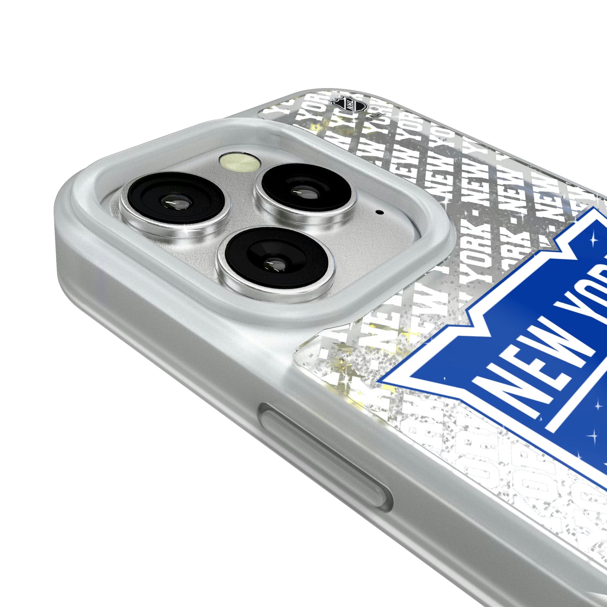 New York Rangers Personalized EndZone Plus iPhone Glitter Phone Case for Apple iPhone - Detail#Device_iPhone 16 Pro