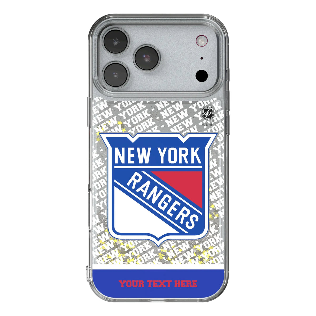 New York Rangers Personalized EndZone Plus iPhone Glitter Phone Case for Apple iPhone#Device_iPhone 17 Pro Max