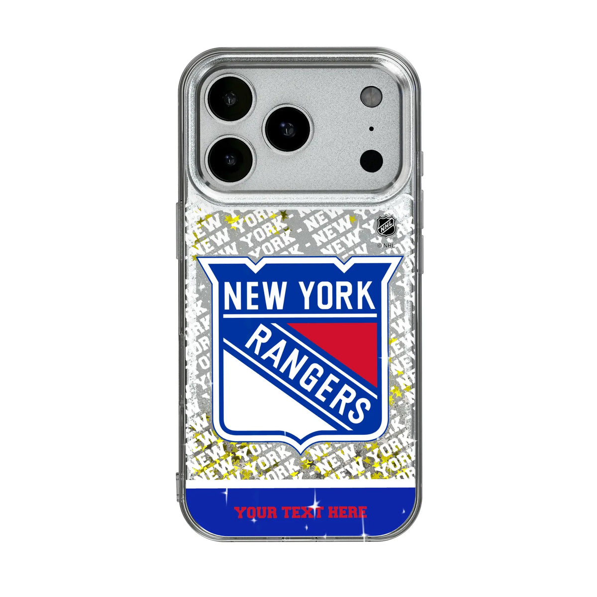 New York Rangers Personalized EndZone Plus iPhone Glitter Phone Case for Apple iPhone#Device_iPhone 17 Pro
