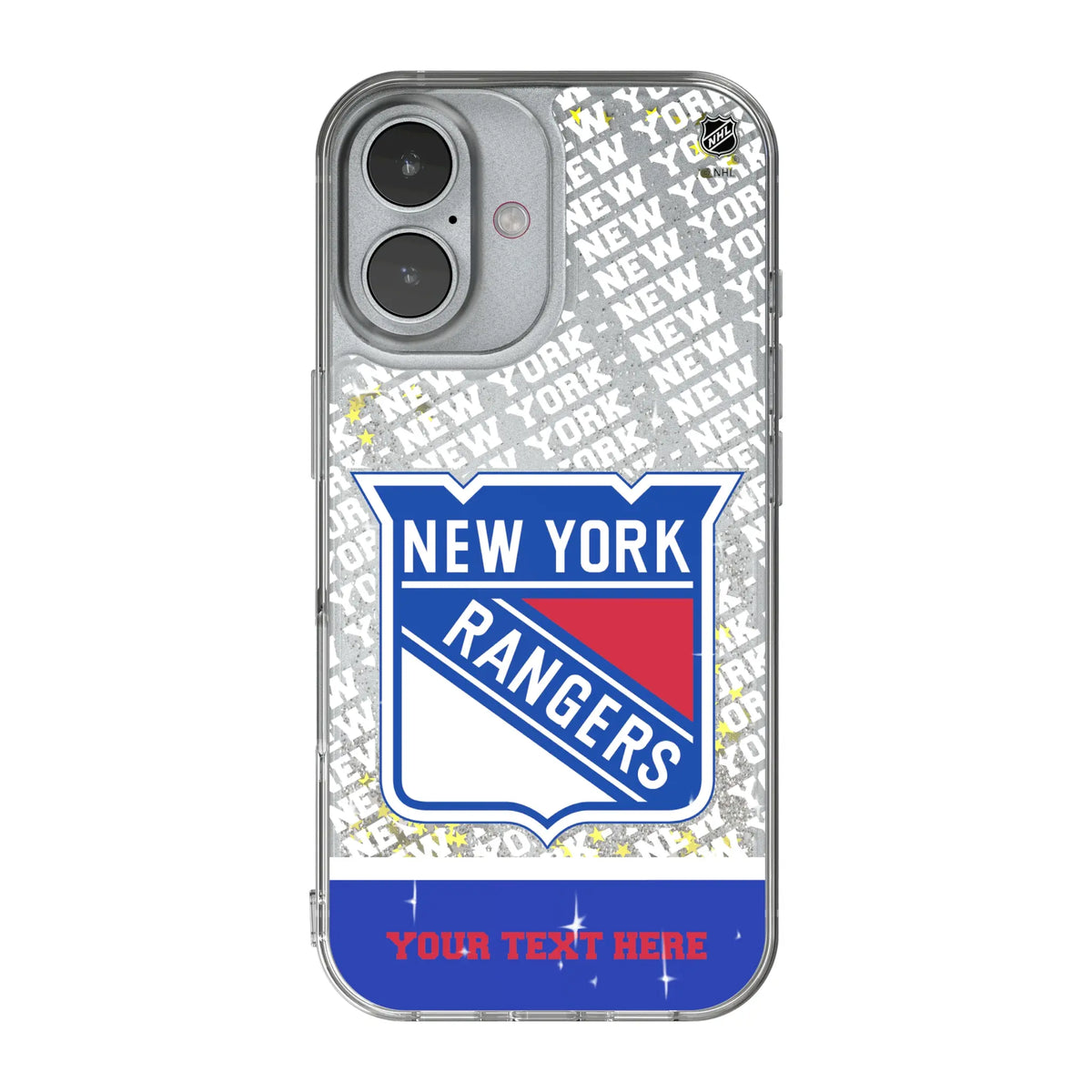 New York Rangers Personalized EndZone Plus iPhone Glitter Phone Case for Apple iPhone#Device_iPhone 17