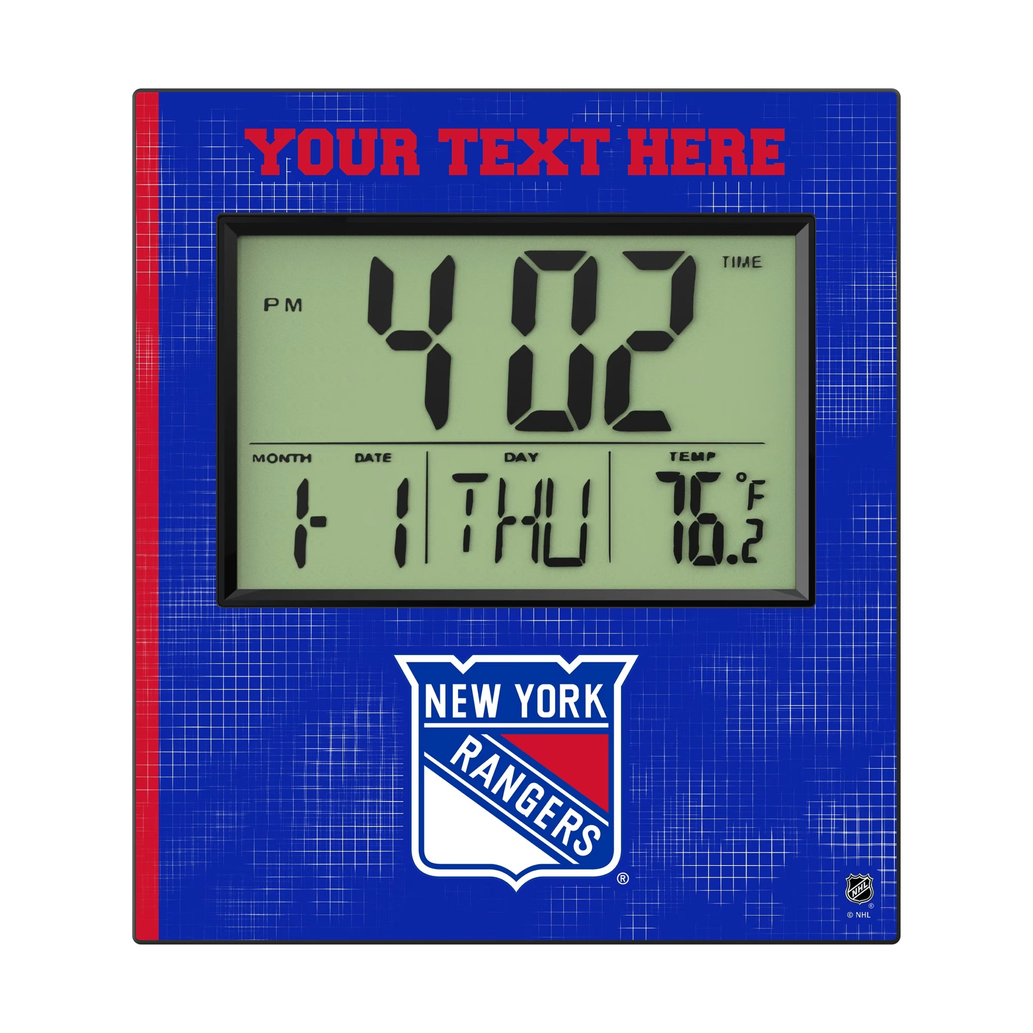 New York Rangers Personalized Hatch Wall Clock