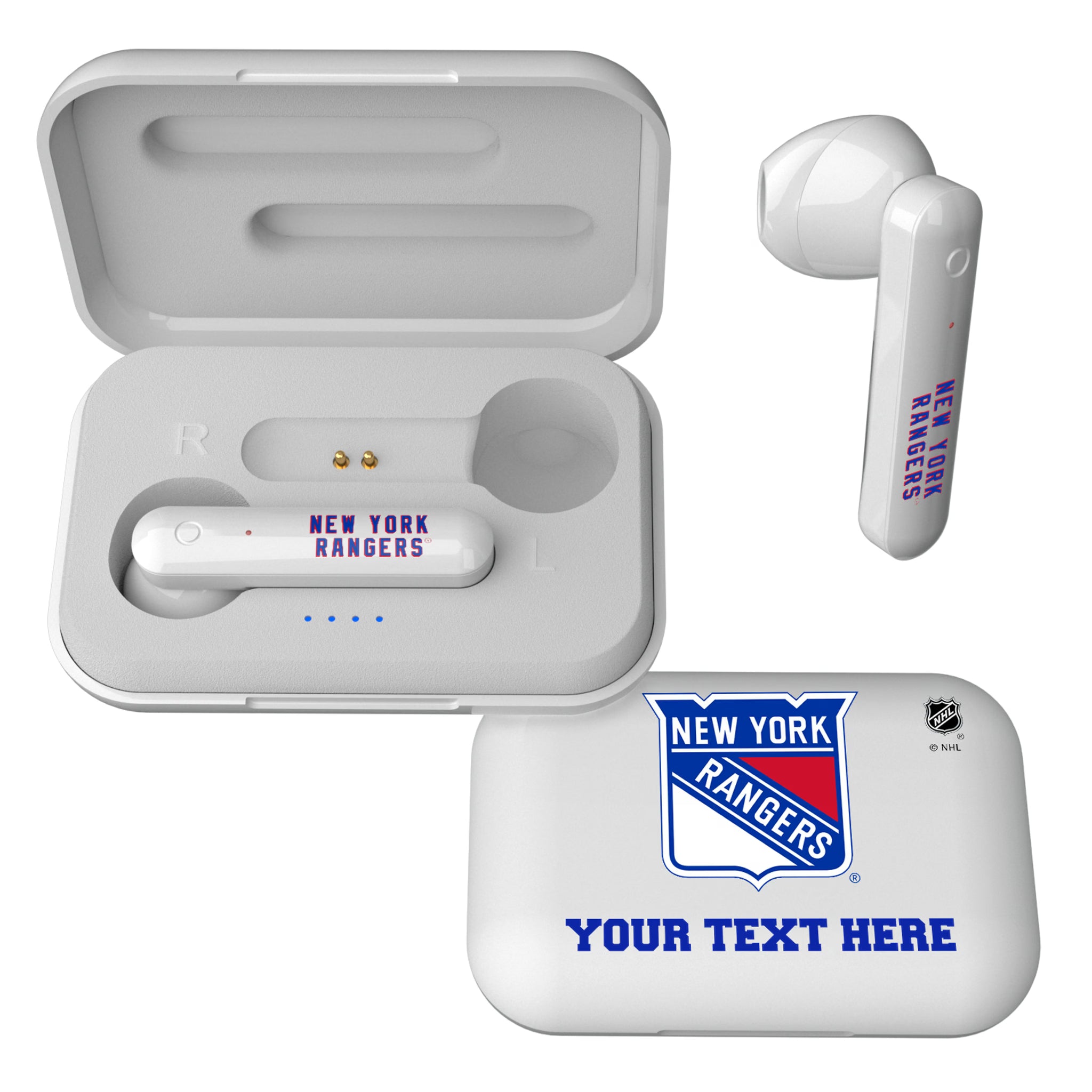 New York Rangers Personalized Insignia Wireless TWS Earbuds