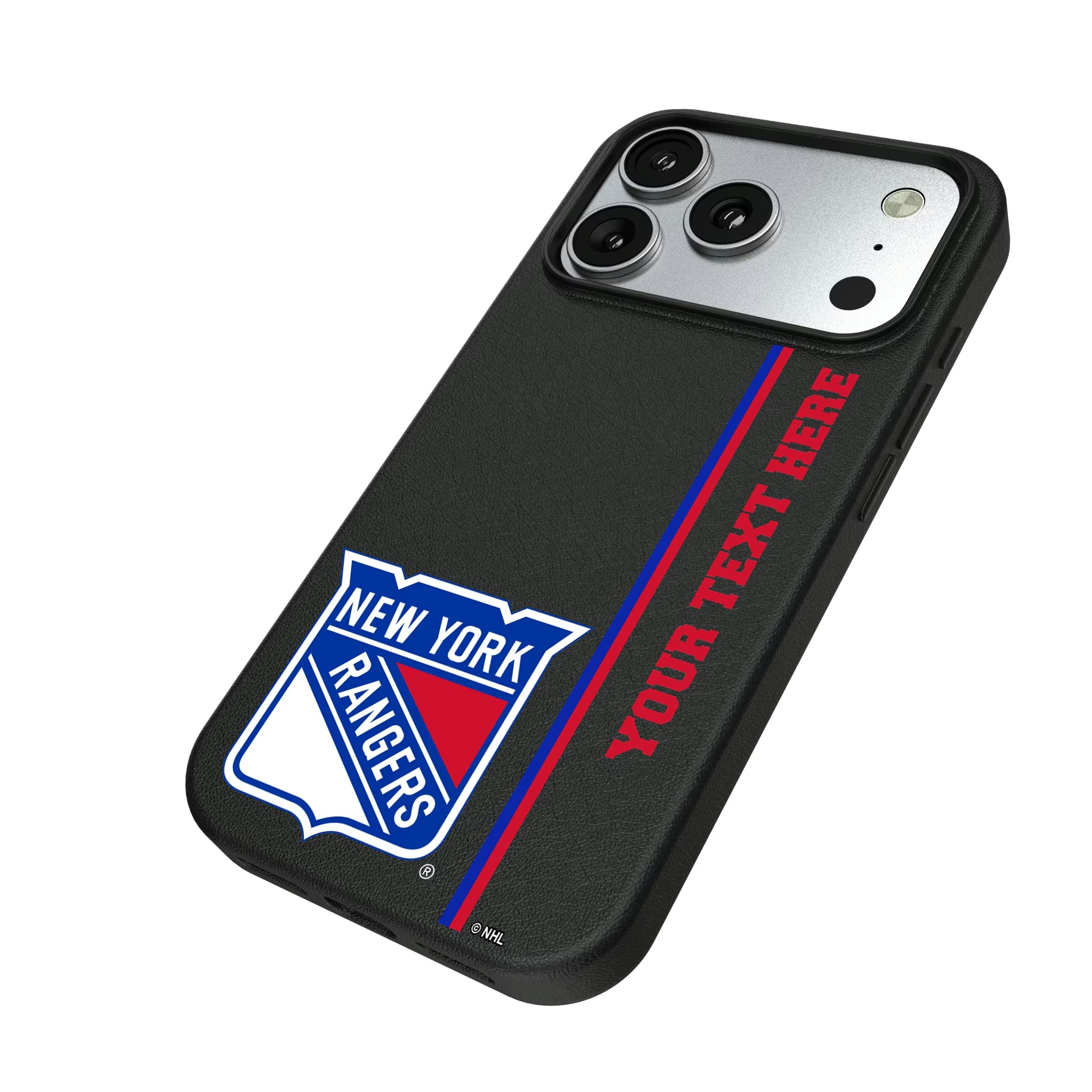 New York Rangers Personalized Sidebard iPhone MagSafe Compatible Phone Case for Apple iPhone - Isometric View#Device_iPhone 17 Pro