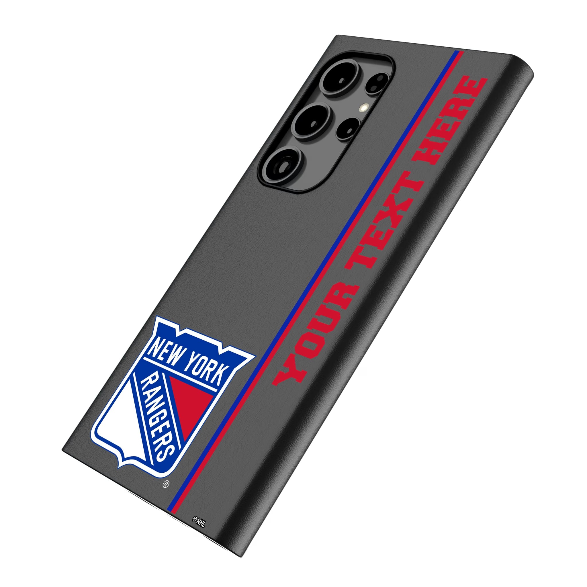 New York Rangers Personalized Sidebard Galaxy MagSafe Compatible Phone Case for Samsung Galaxy - Isometric View