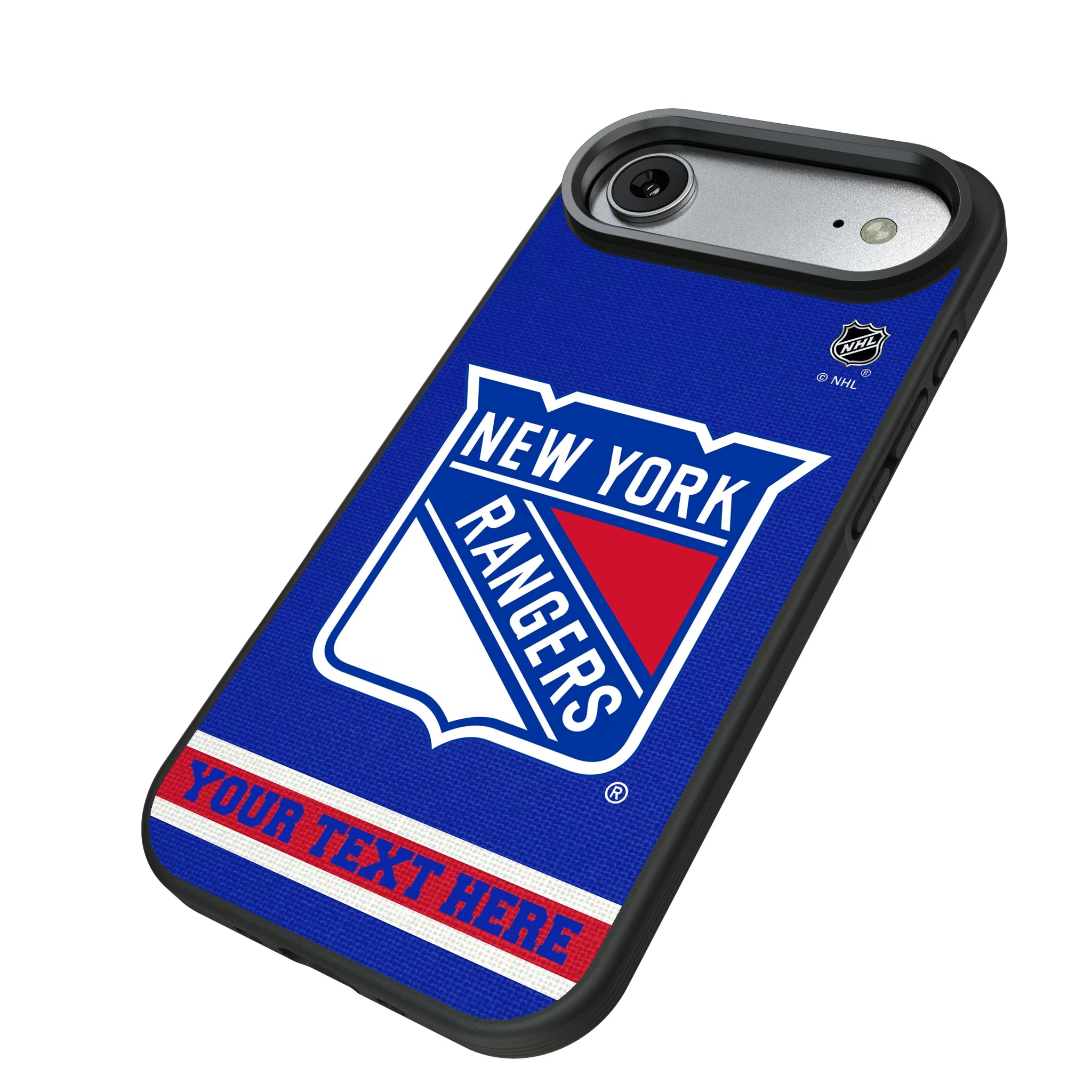 New York Rangers Personalized Stripe iPhone Bump Phone Case for Apple iPhone - Isometric View#Device_iPhone Air