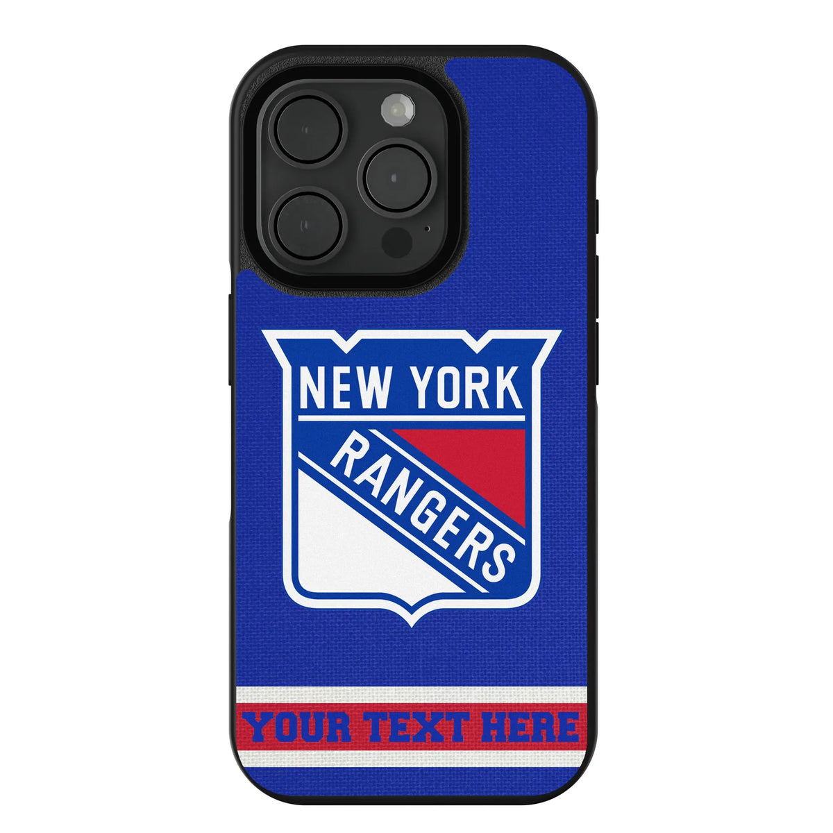New York Rangers Personalized Stripe iPhone Bump Phone Case for Apple iPhone#Device_iPhone 15 Pro
