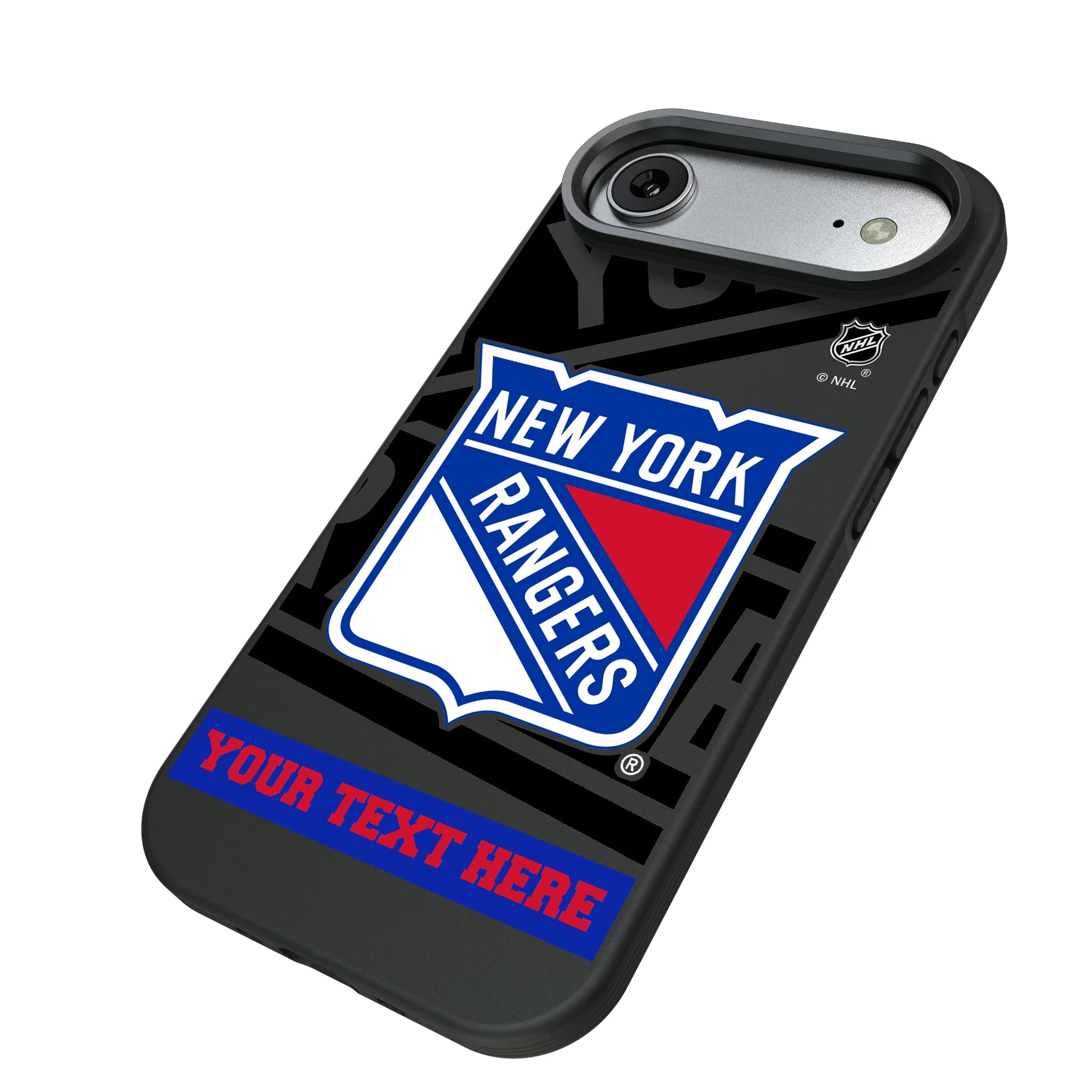 New York Rangers Personalized Tilt iPhone Bump Phone Case for Apple iPhone - Isometric View#Device_iPhone Air