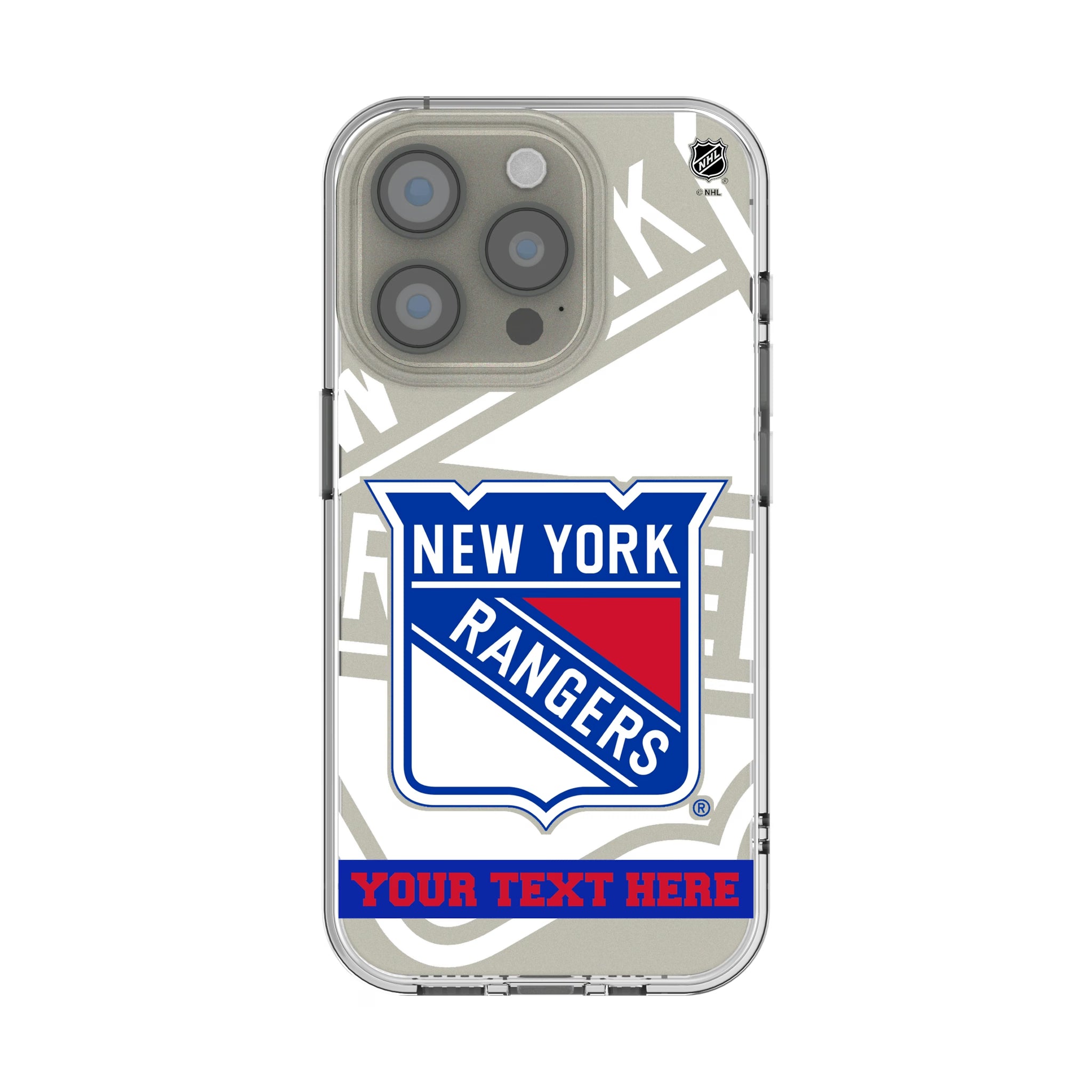 New York Rangers Personalized Tilt iPhone Clear Phone Case for Apple iPhone