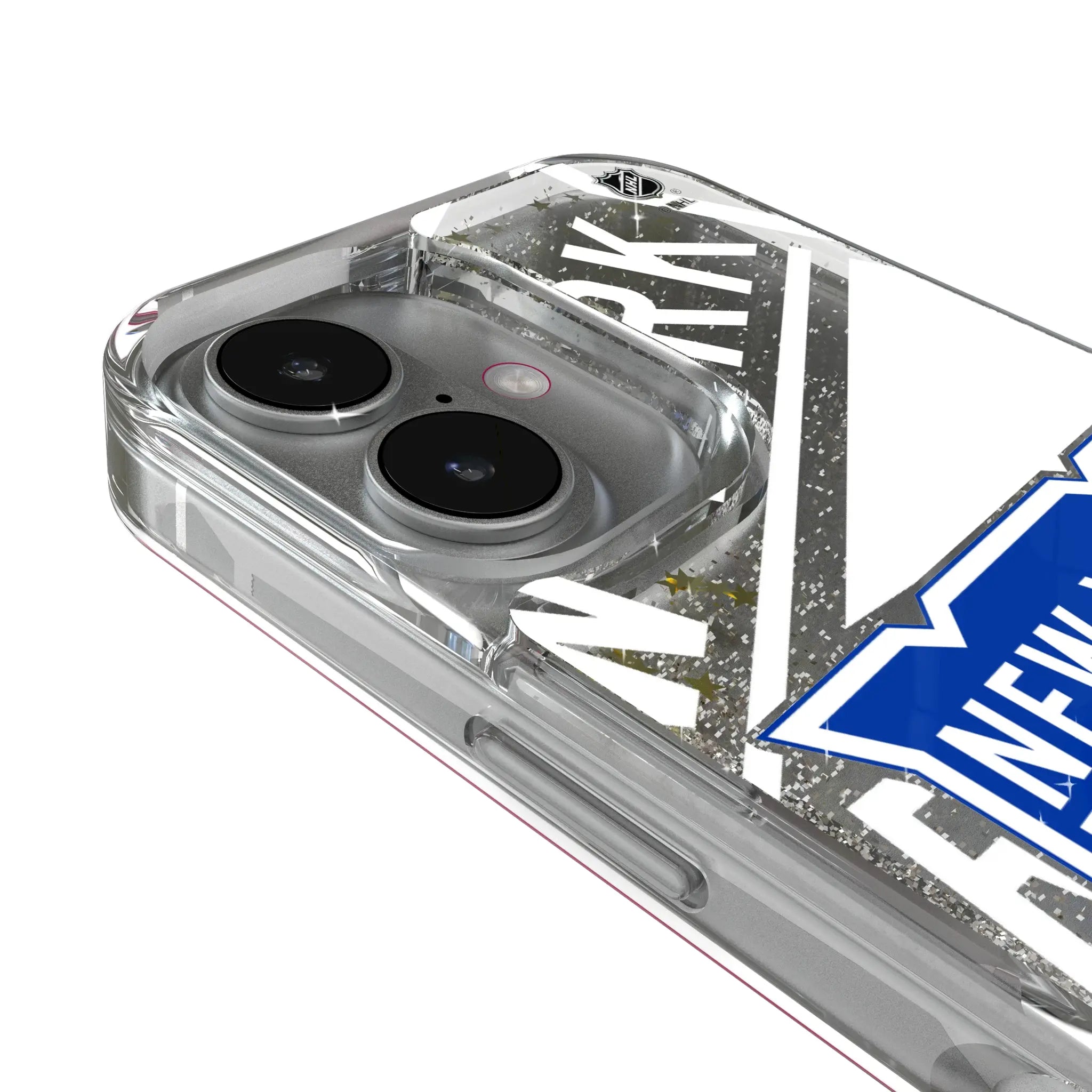 New York Rangers Personalized Tilt iPhone Glitter Phone Case for Apple iPhone - Detail