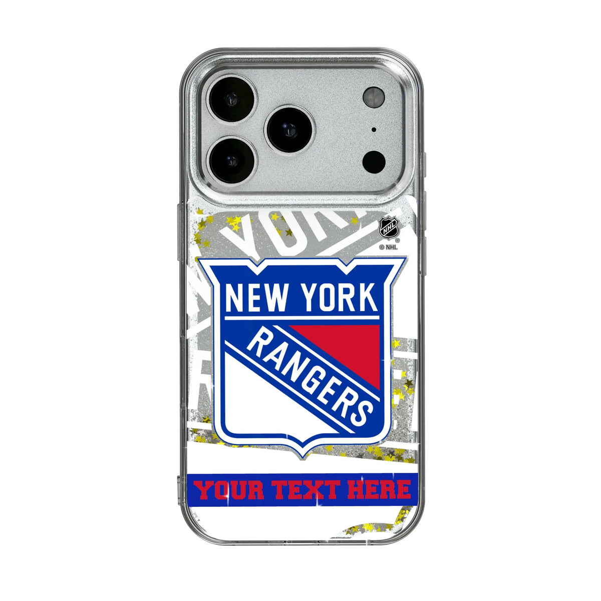 New York Rangers Personalized Tilt iPhone Glitter Phone Case for Apple iPhone#Device_iPhone 17 Pro