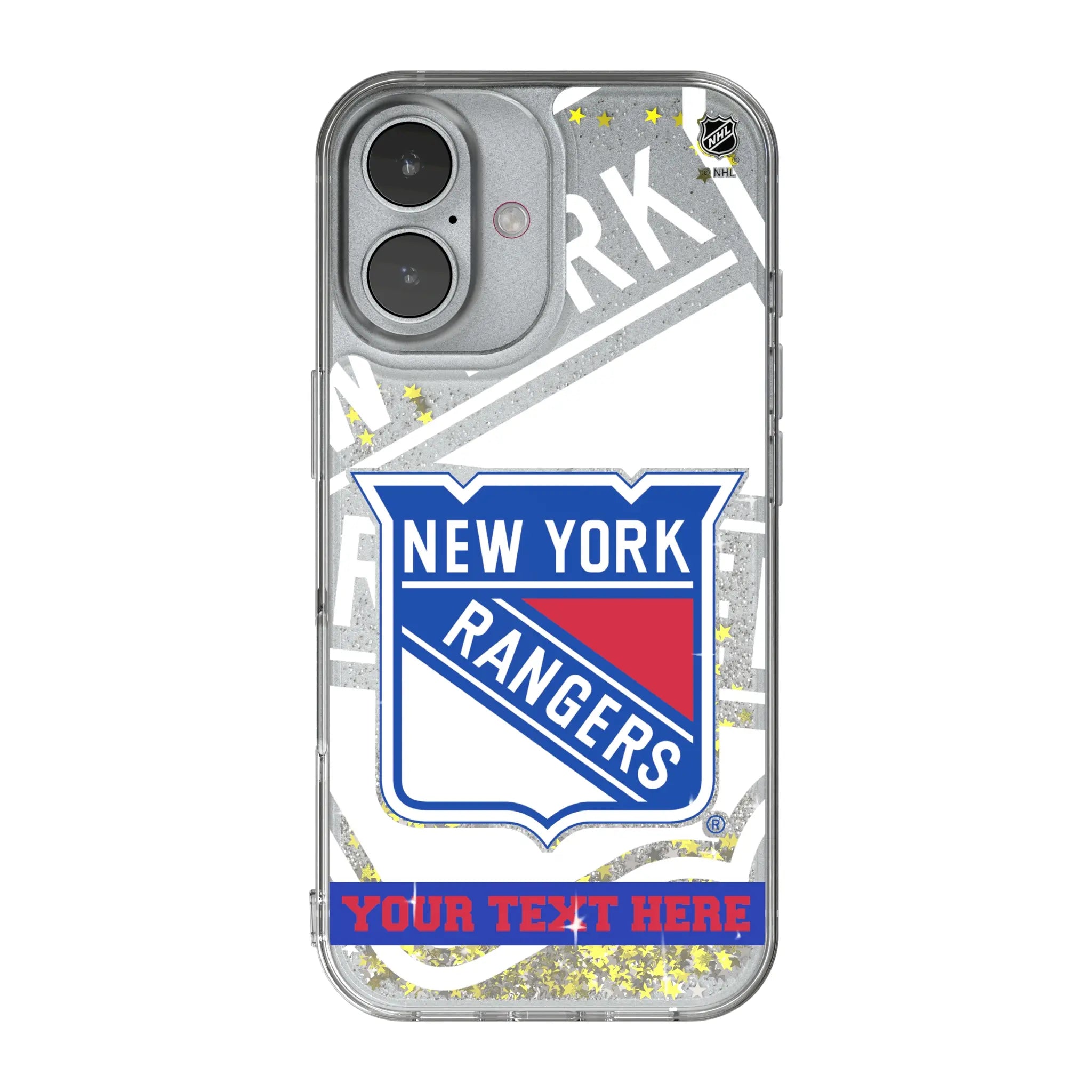 New York Rangers Personalized Tilt iPhone Glitter Phone Case for Apple iPhone