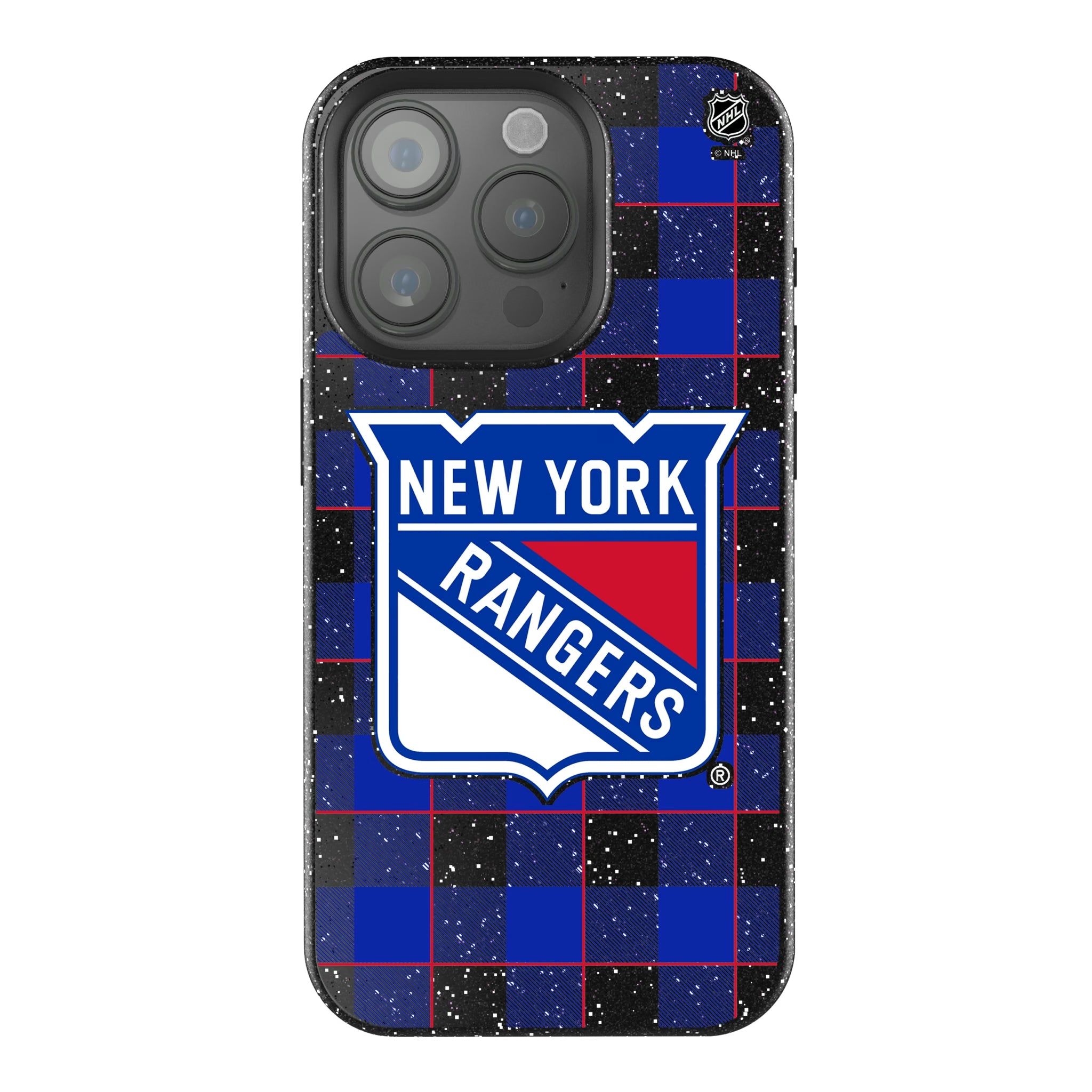 New York Rangers Plaid iPhone Bling Phone Case for Apple iPhone