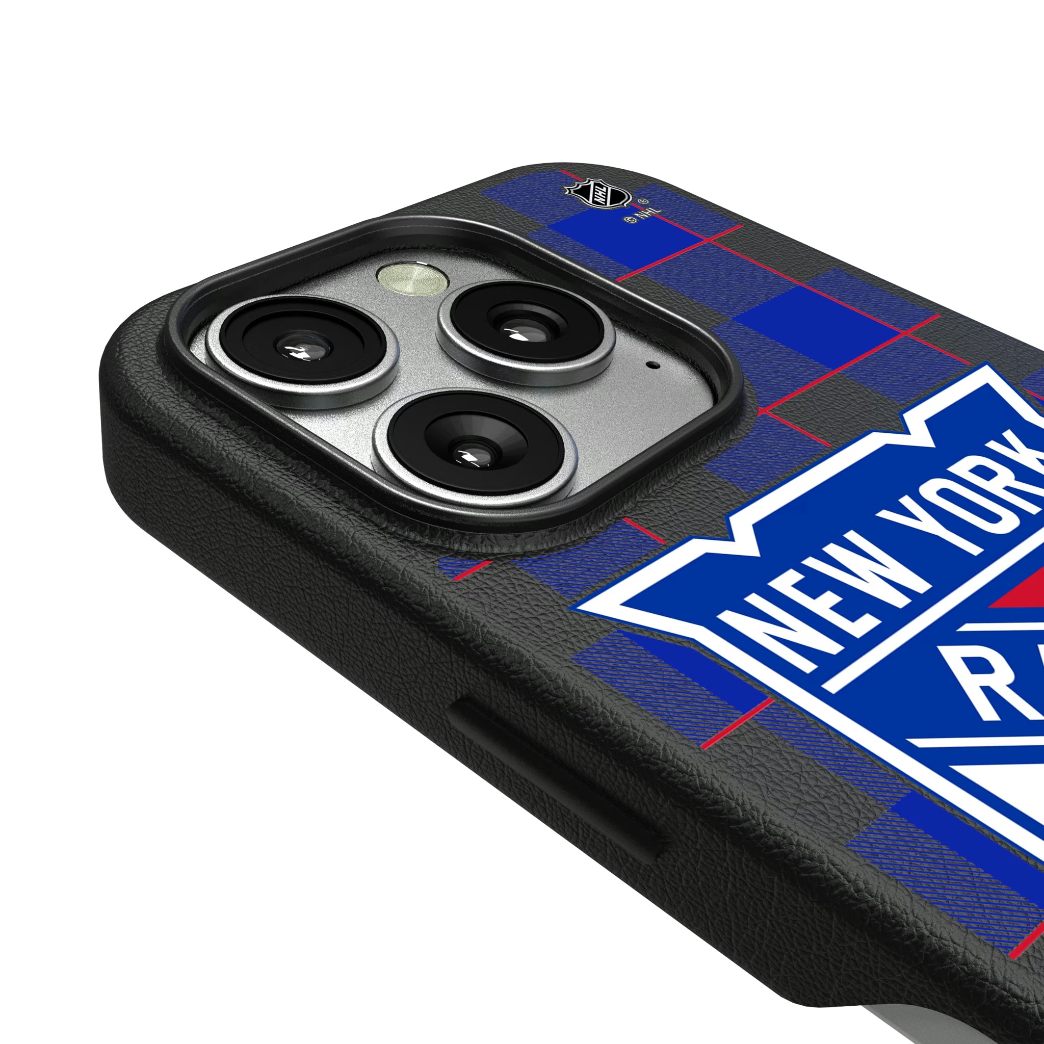 New York Rangers Plaid iPhone MagSafe Compatible Phone Case for Apple iPhone - Detail