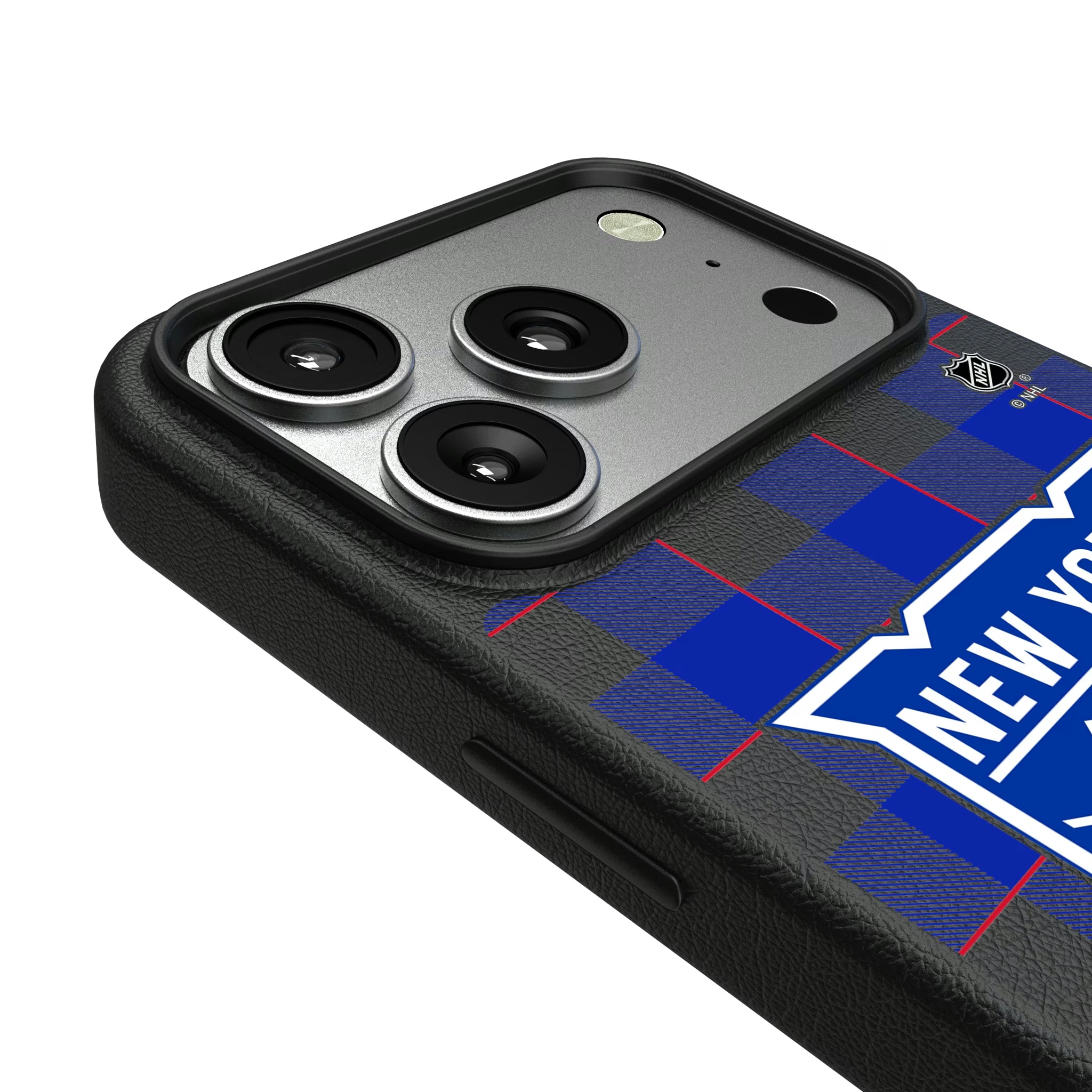 New York Rangers Plaid iPhone MagSafe Compatible Phone Case for Apple iPhone - Detail#Device_iPhone 17 Pro