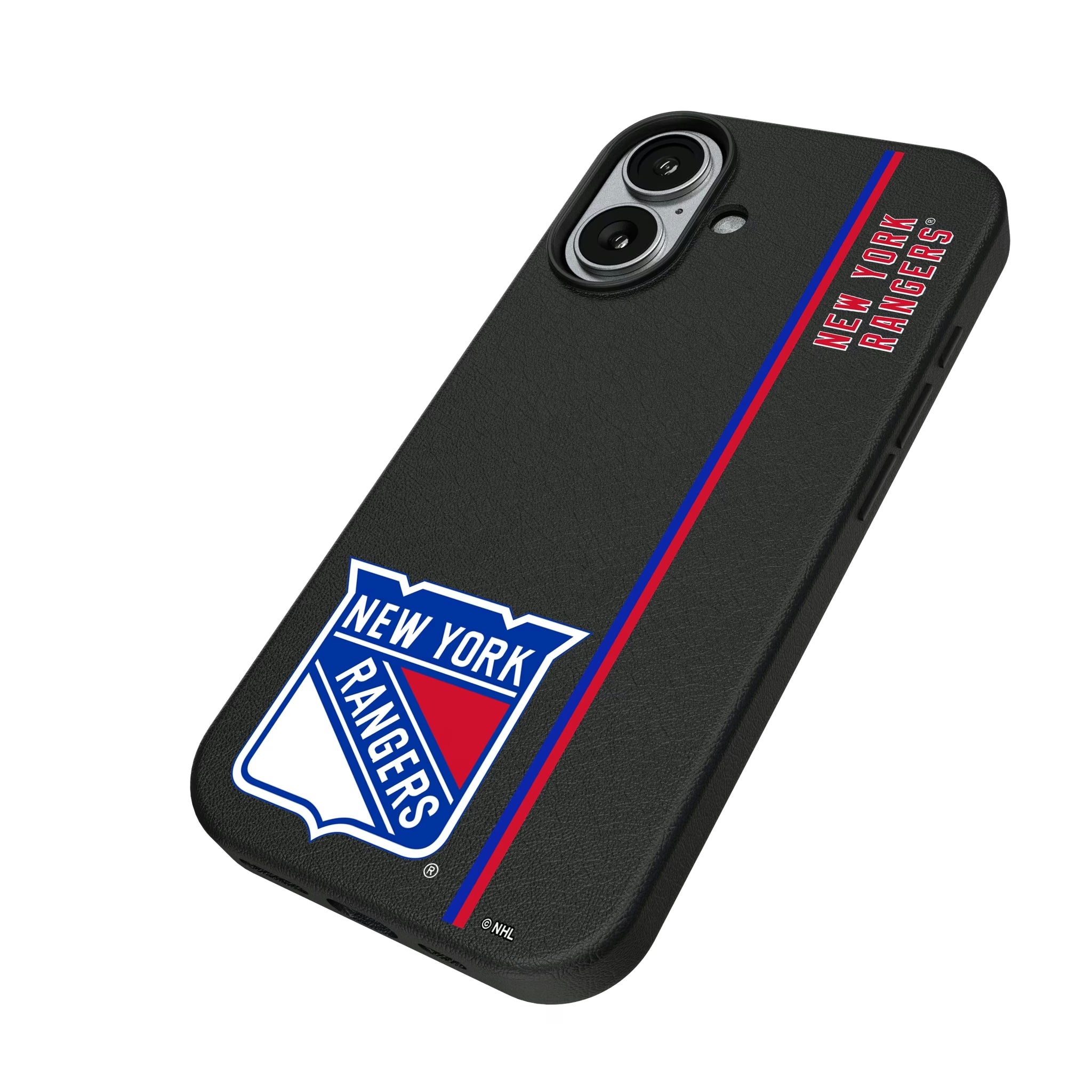 New York Rangers Sidebar iPhone MagSafe Compatible Phone Case for Apple iPhone - Isometric View#Device_iPhone 17