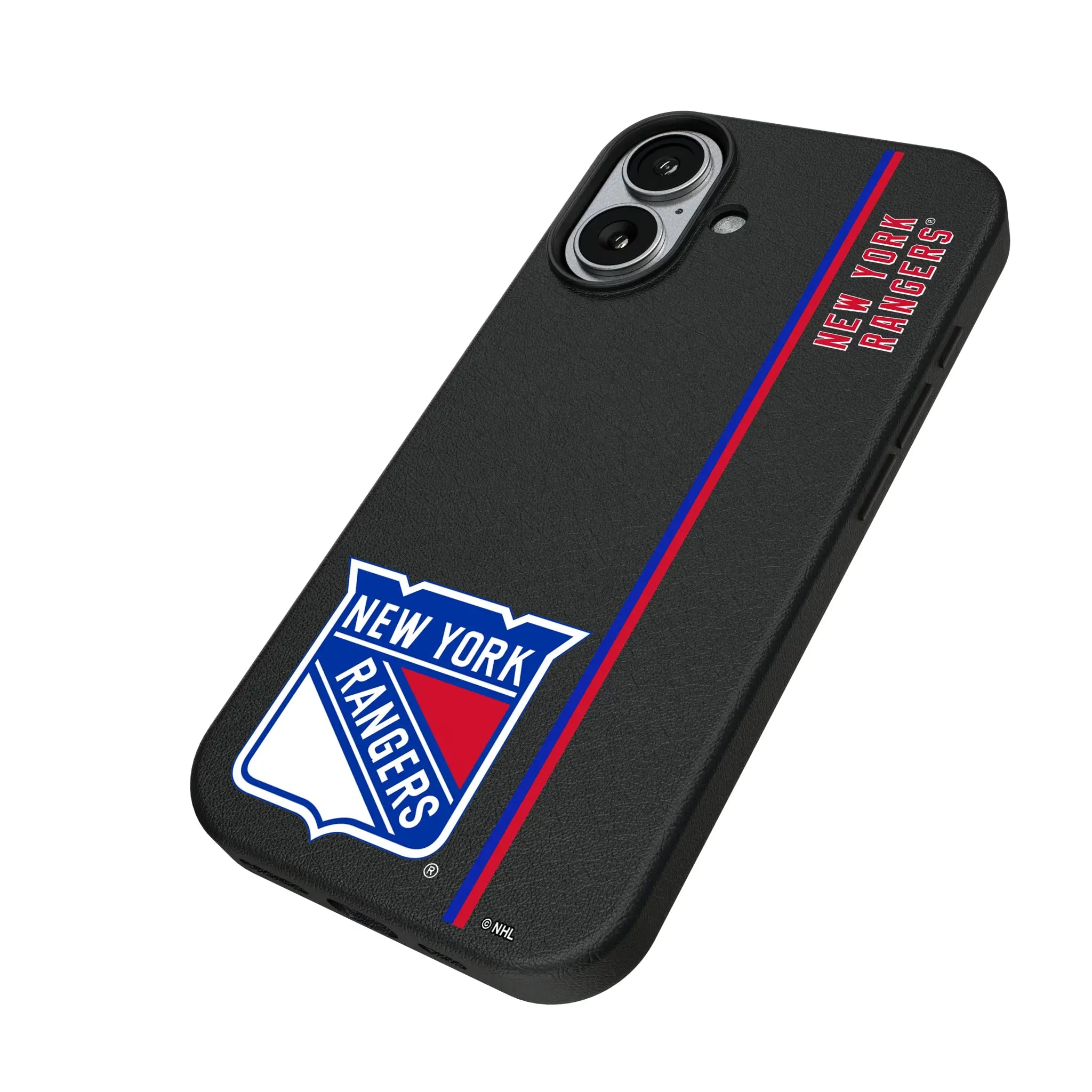 New York Rangers Sidebar iPhone MagSafe Compatible Phone Case for Apple iPhone - Isometric View#Device_iPhone 17