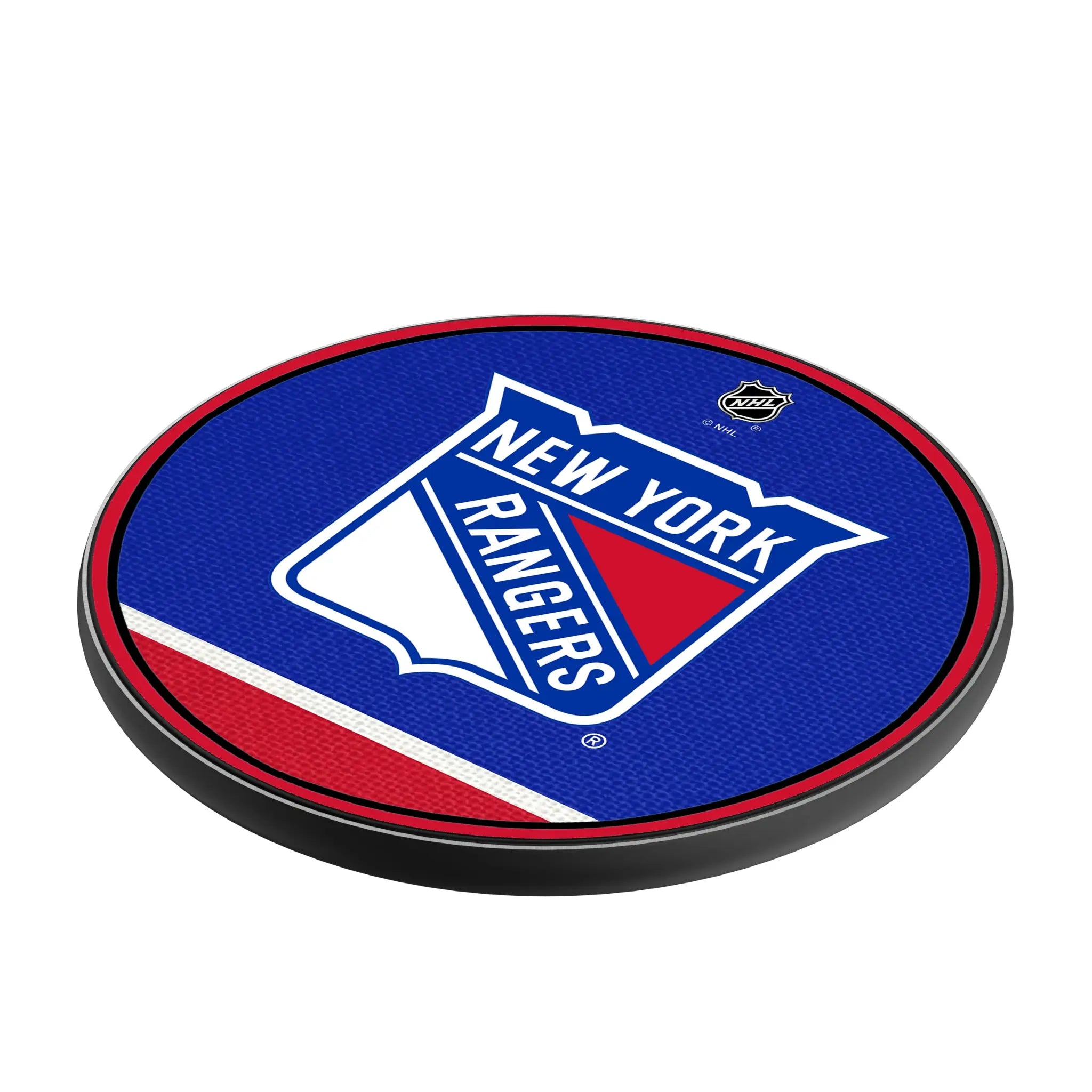 New York Rangers Stripe 15-Watt Wireless Charger - Isometric View