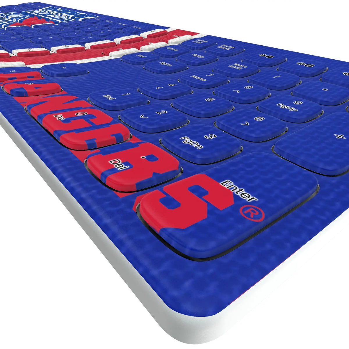 New York Rangers Stripe KKB605 Curved Wireless Keyboard - Detail