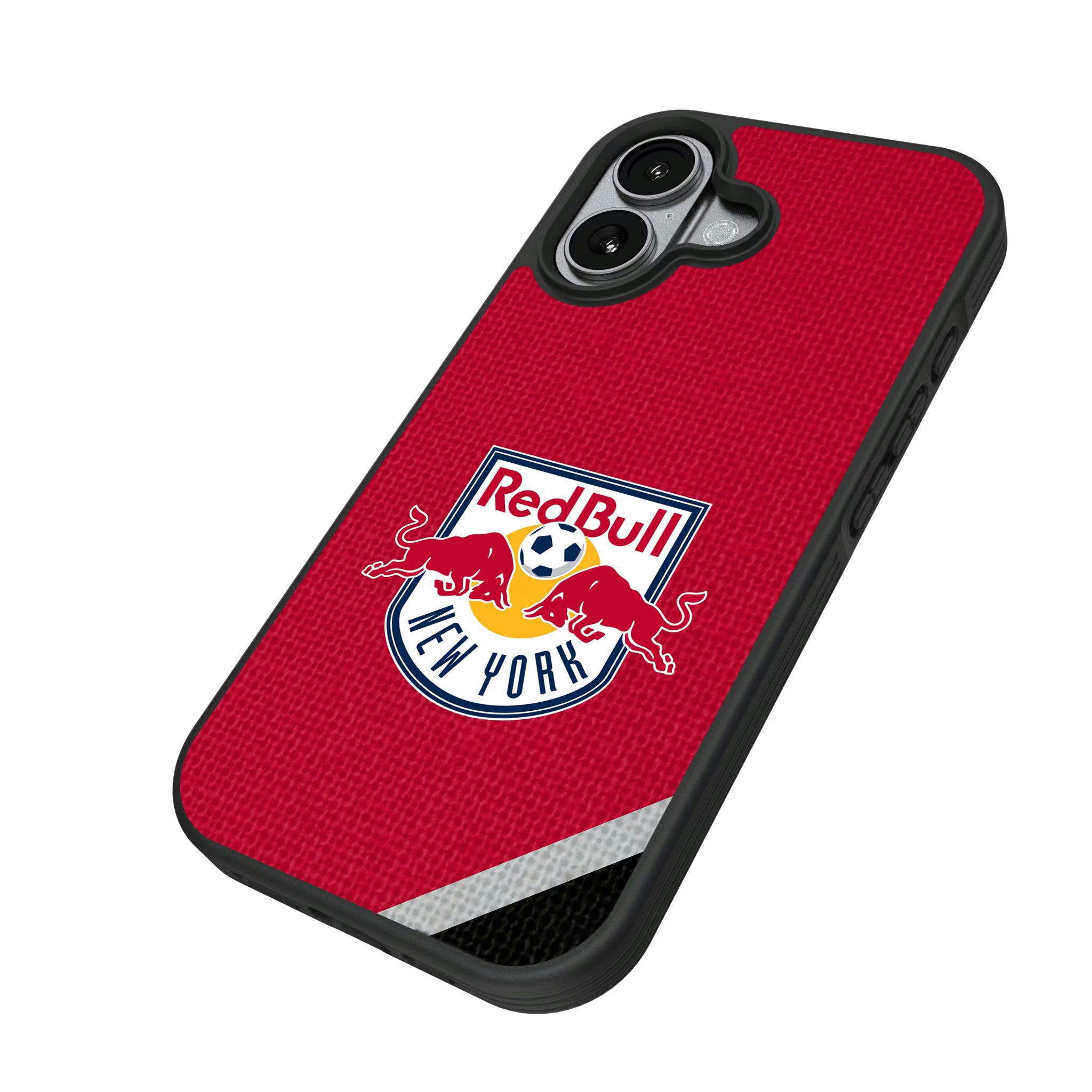 New York Red Bulls Diagonal Stripe iPhone Bump Phone Case for Apple iPhone - Isometric View#Device_iPhone 17