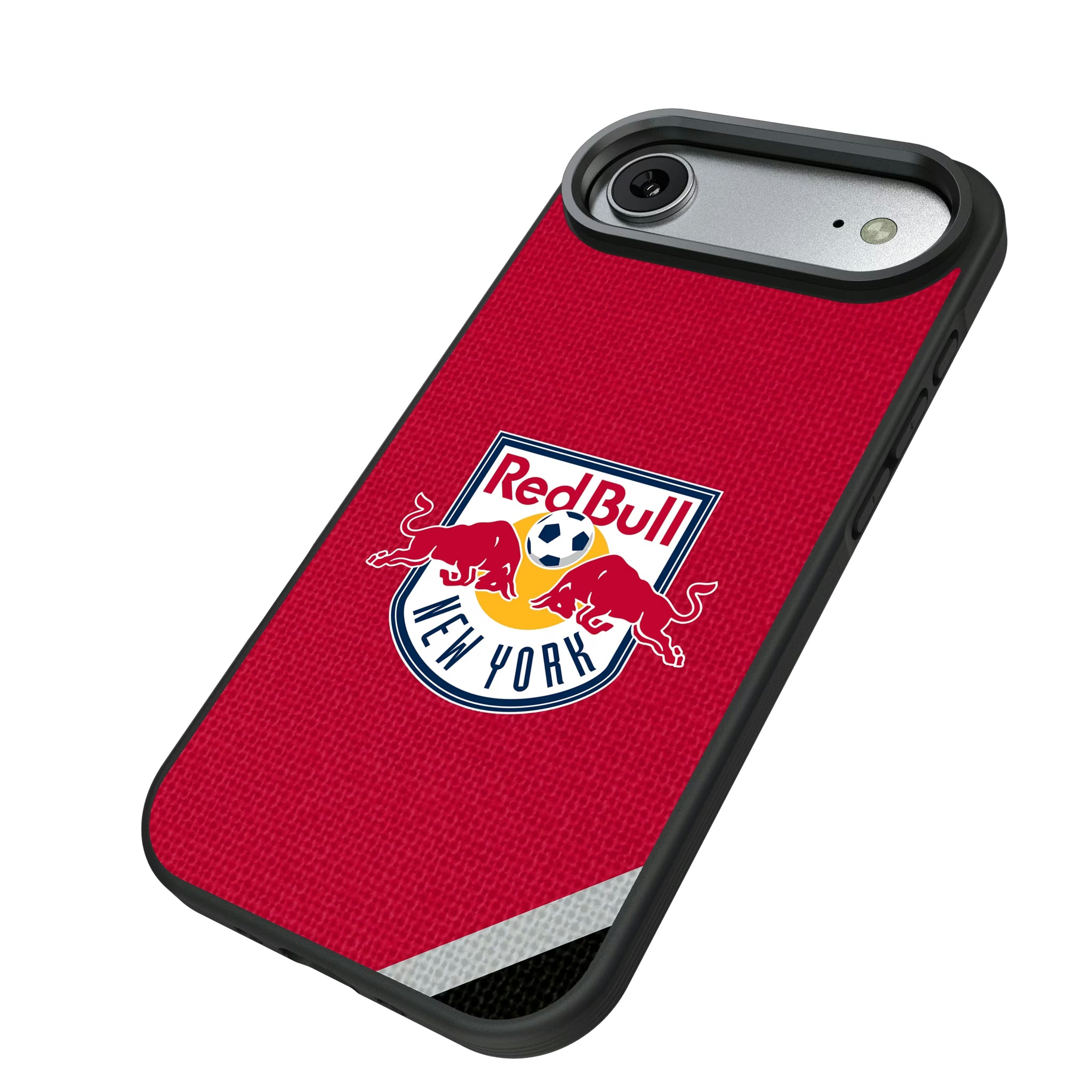 New York Red Bulls Diagonal Stripe iPhone Bump Phone Case for Apple iPhone - Isometric View#Device_iPhone Air