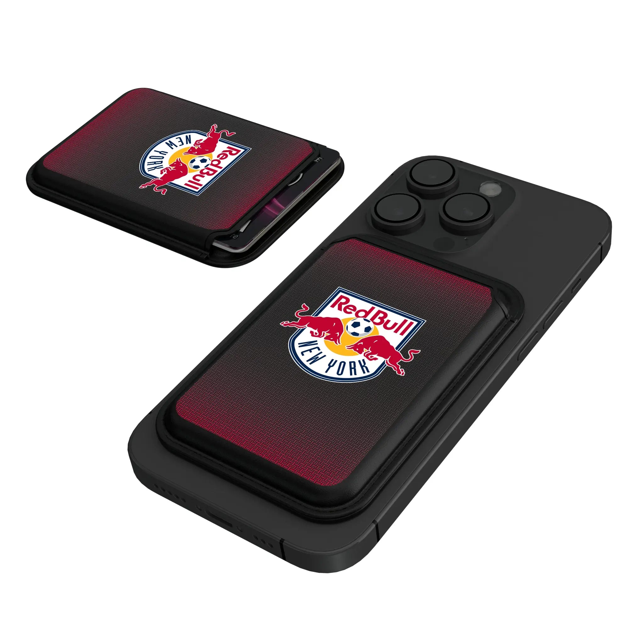 New York Red Bulls Linen Black Magnetic Credit Card Wallet