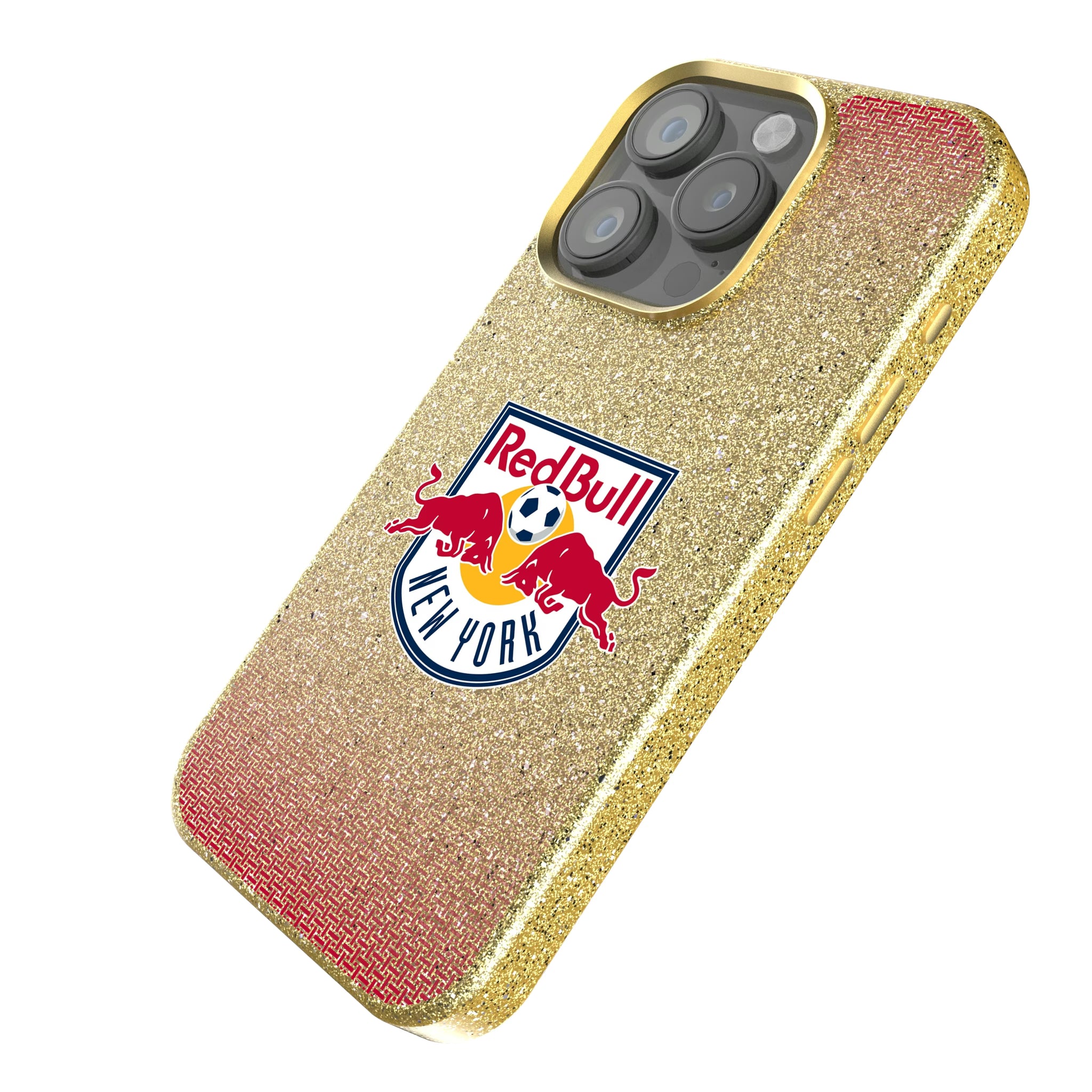 New York Red Bulls Linen iPhone Bling Phone Case for Apple iPhone - Isometric View