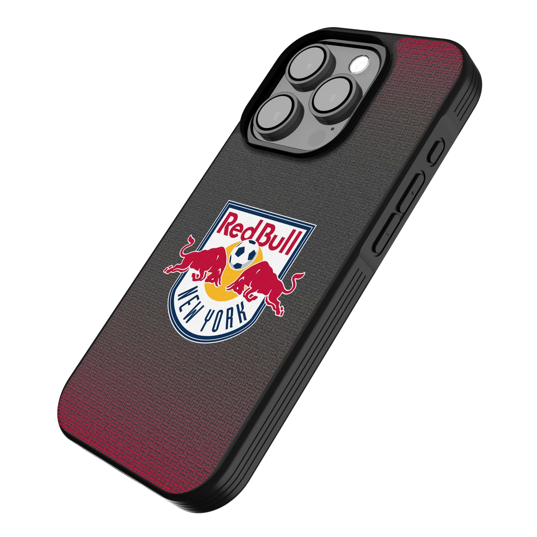 New York Red Bulls Linen iPhone Bump Phone Case for Apple iPhone - Isometric View