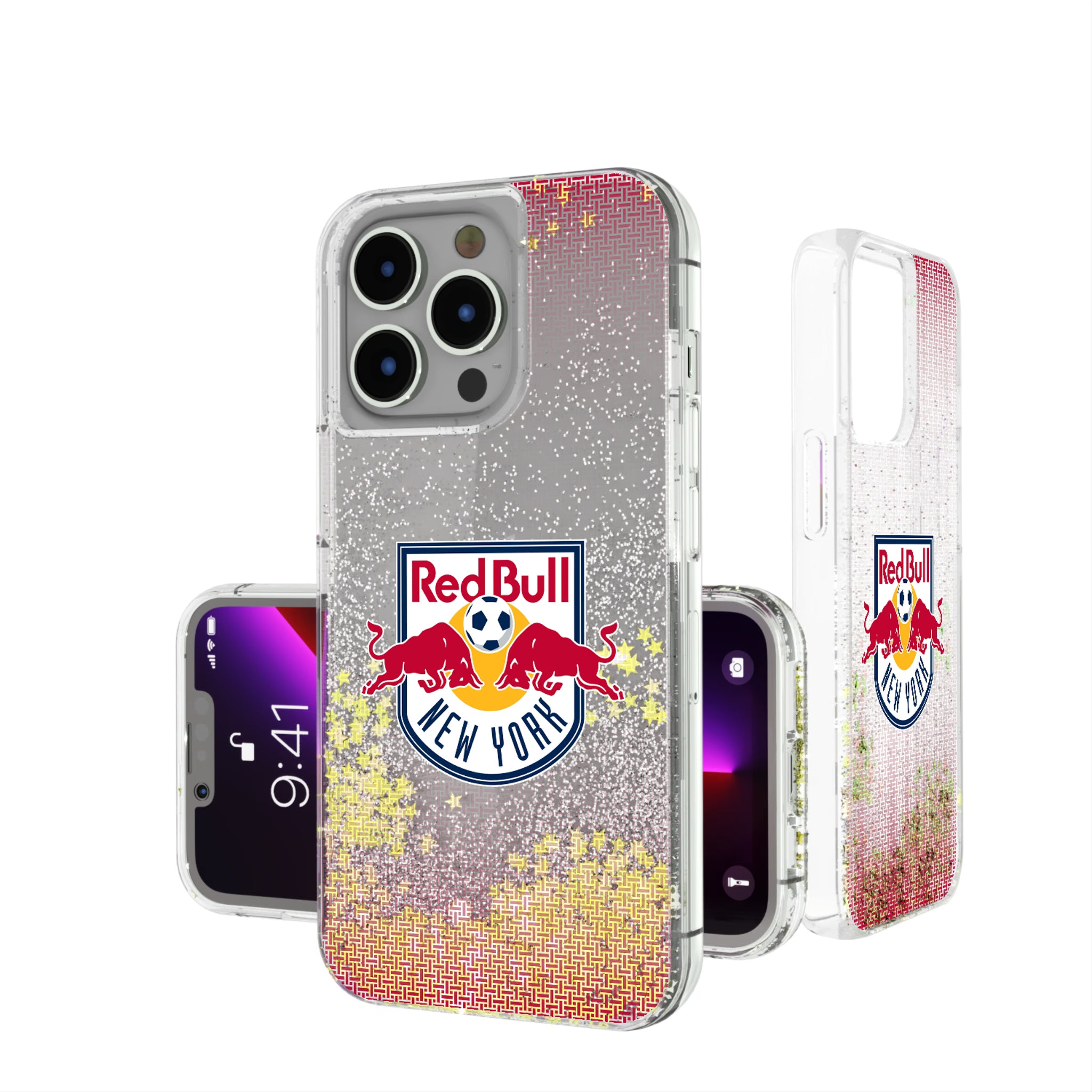 New York Red Bulls Linen iPhone Glitter Phone Case for Apple iPhone