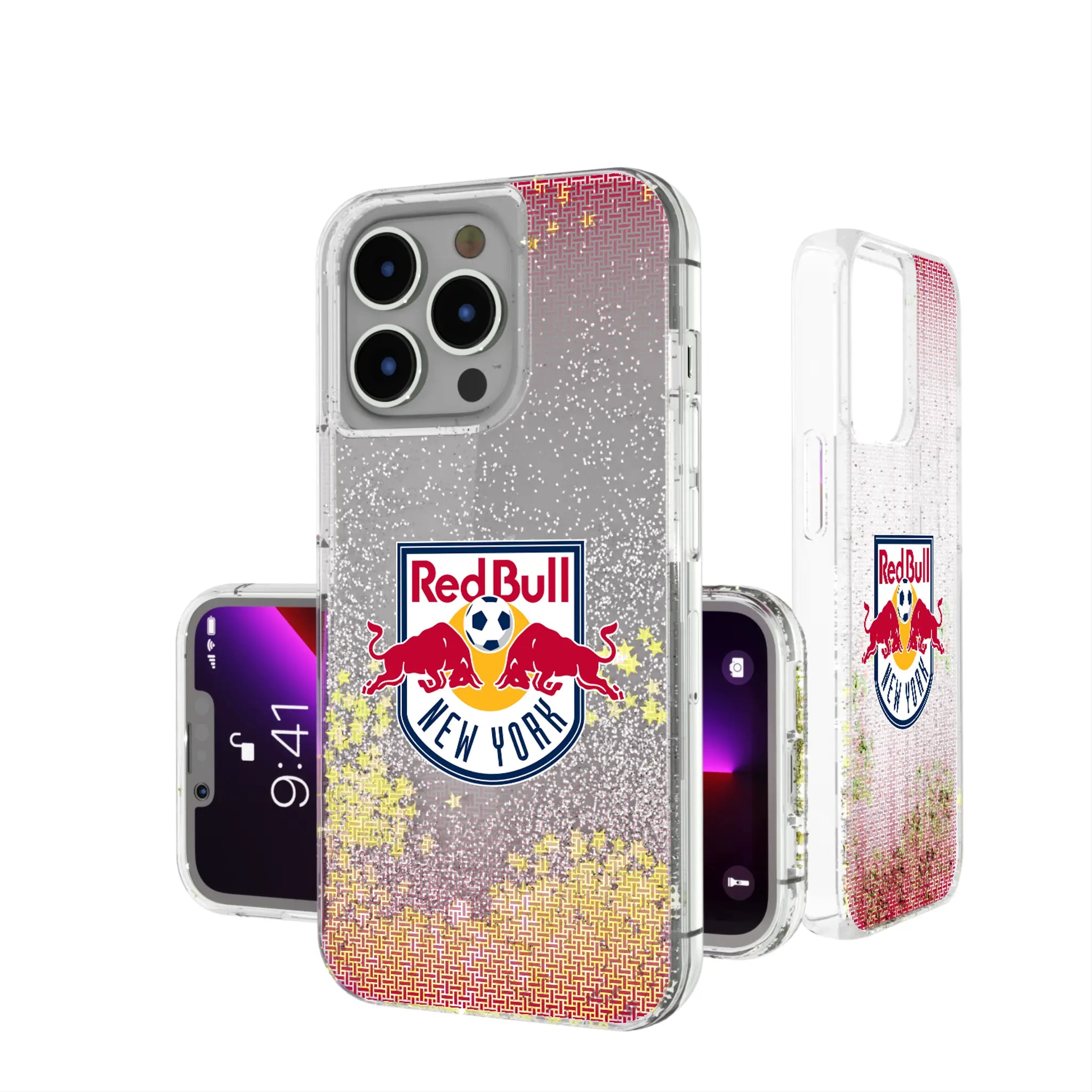 New York Red Bulls Linen iPhone Glitter Phone Case for Apple iPhone