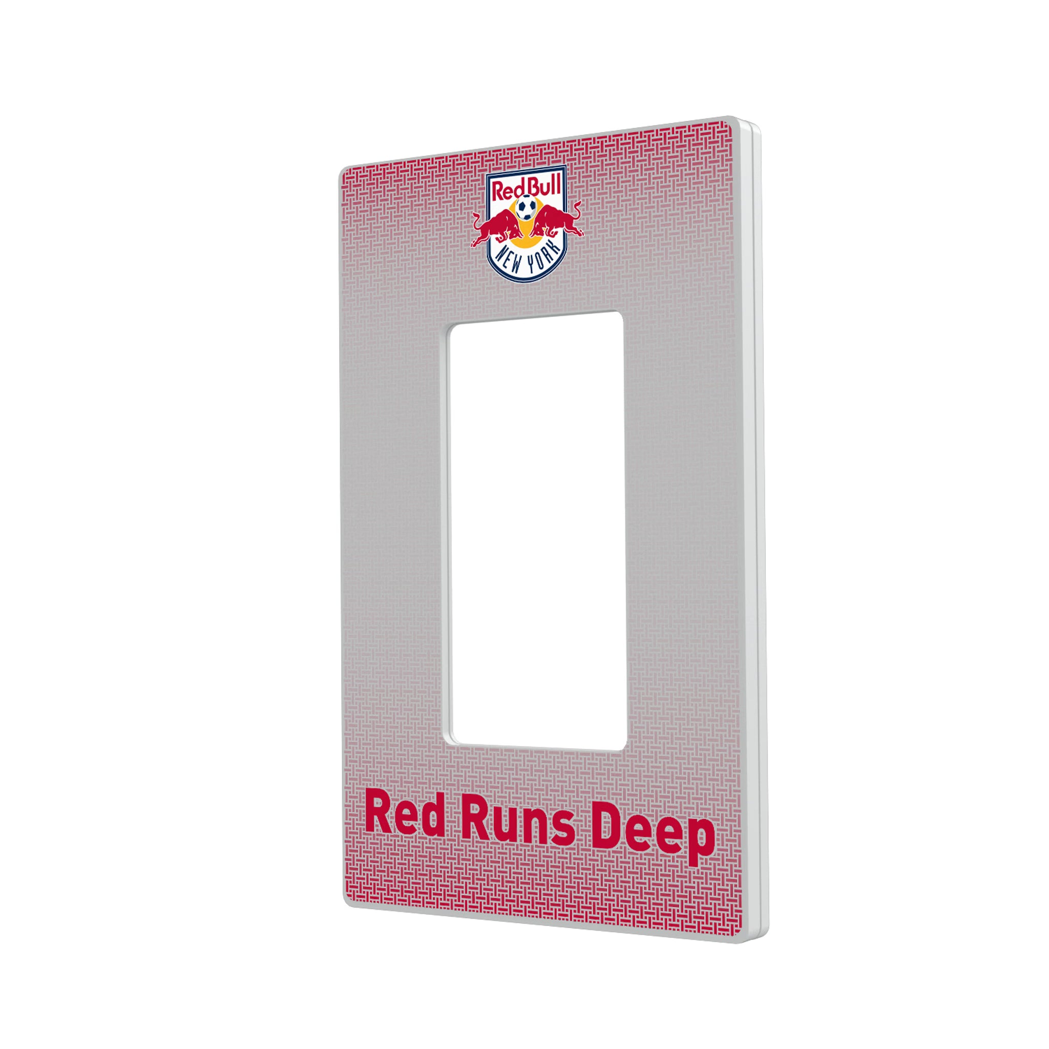 New York Red Bulls Linen Hidden-Screw Light Switch Plate#Style_Single Rocker