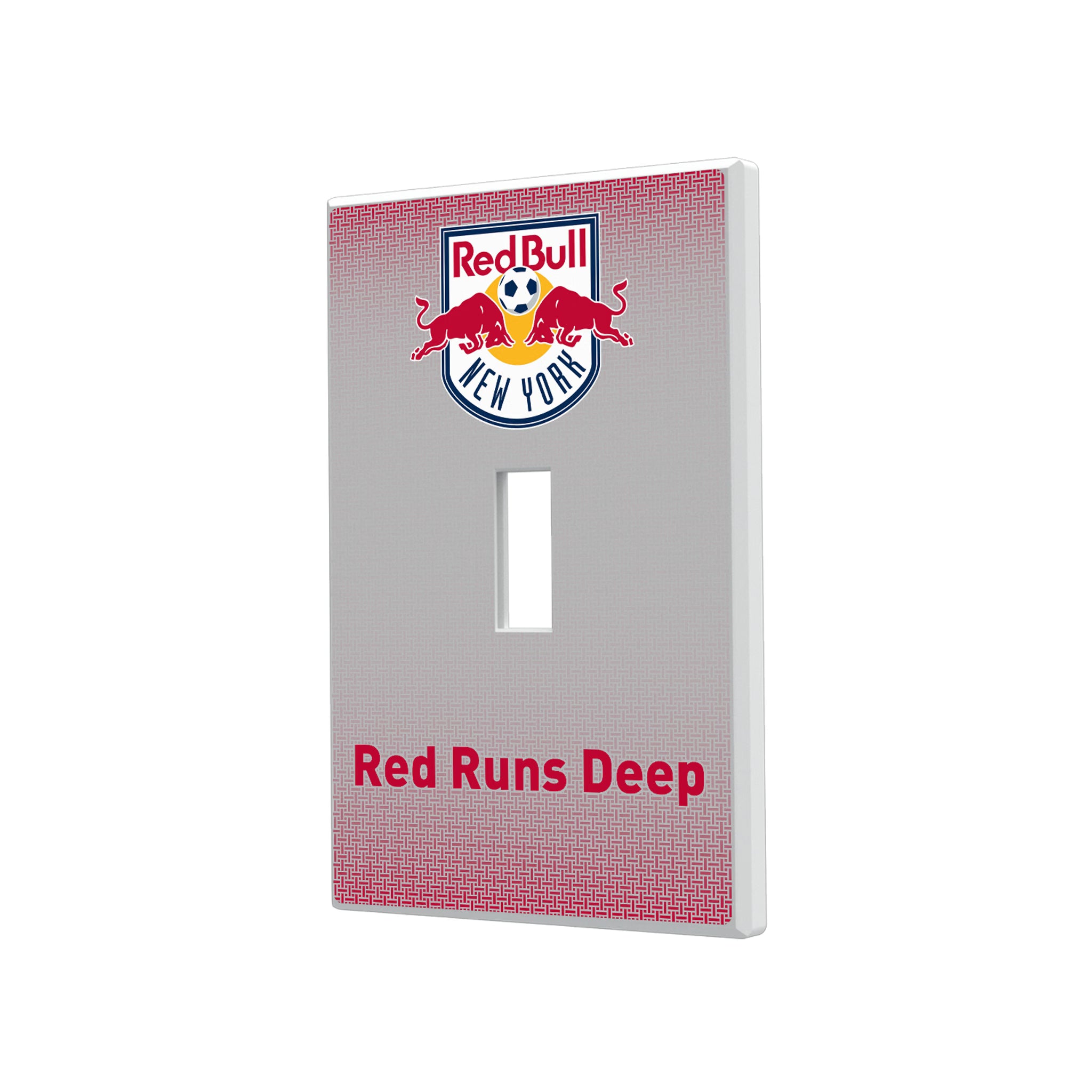 New York Red Bulls Linen Hidden-Screw Light Switch Plate#Style_Single Toggle