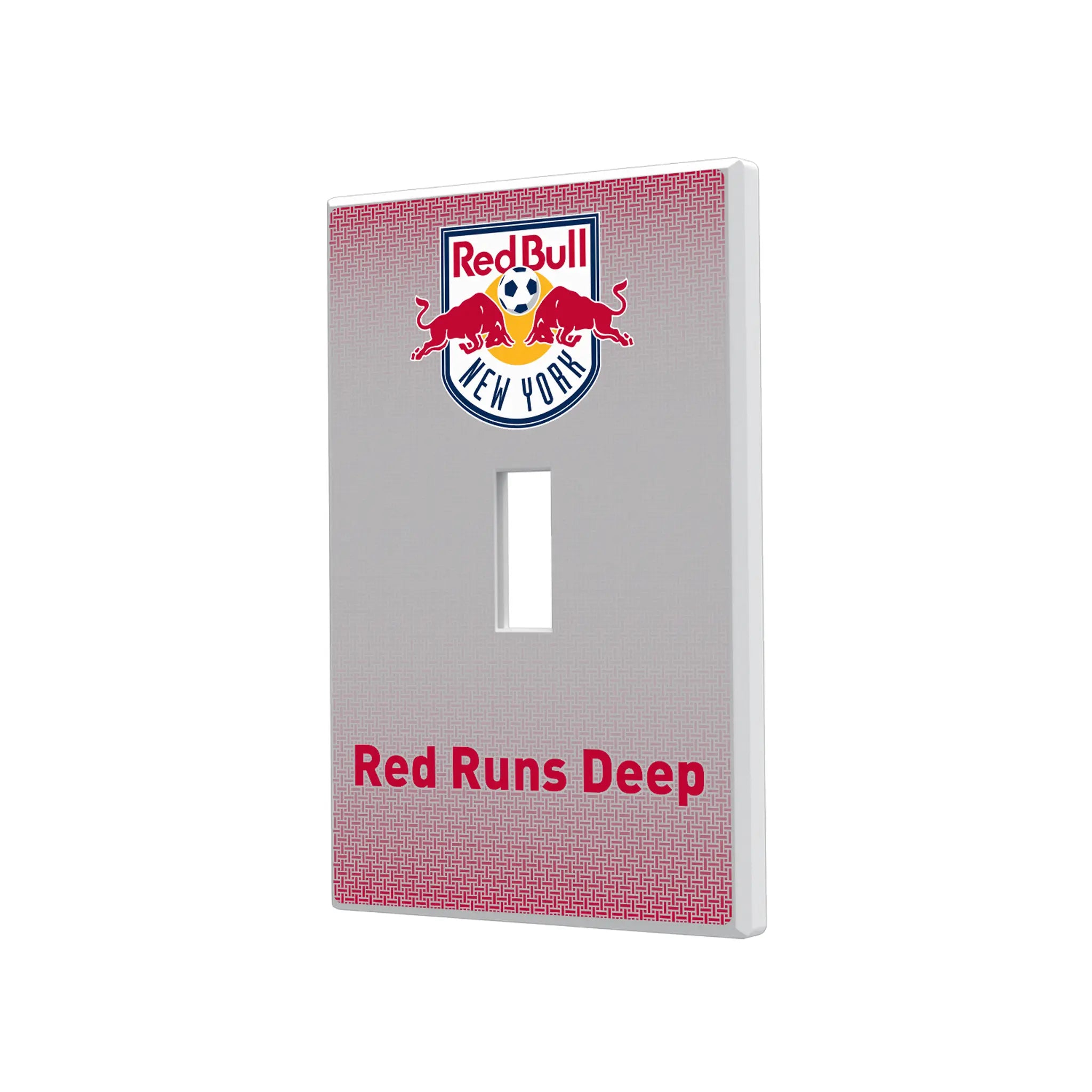 New York Red Bulls Linen Hidden-Screw Light Switch Plate#Style_Single Toggle