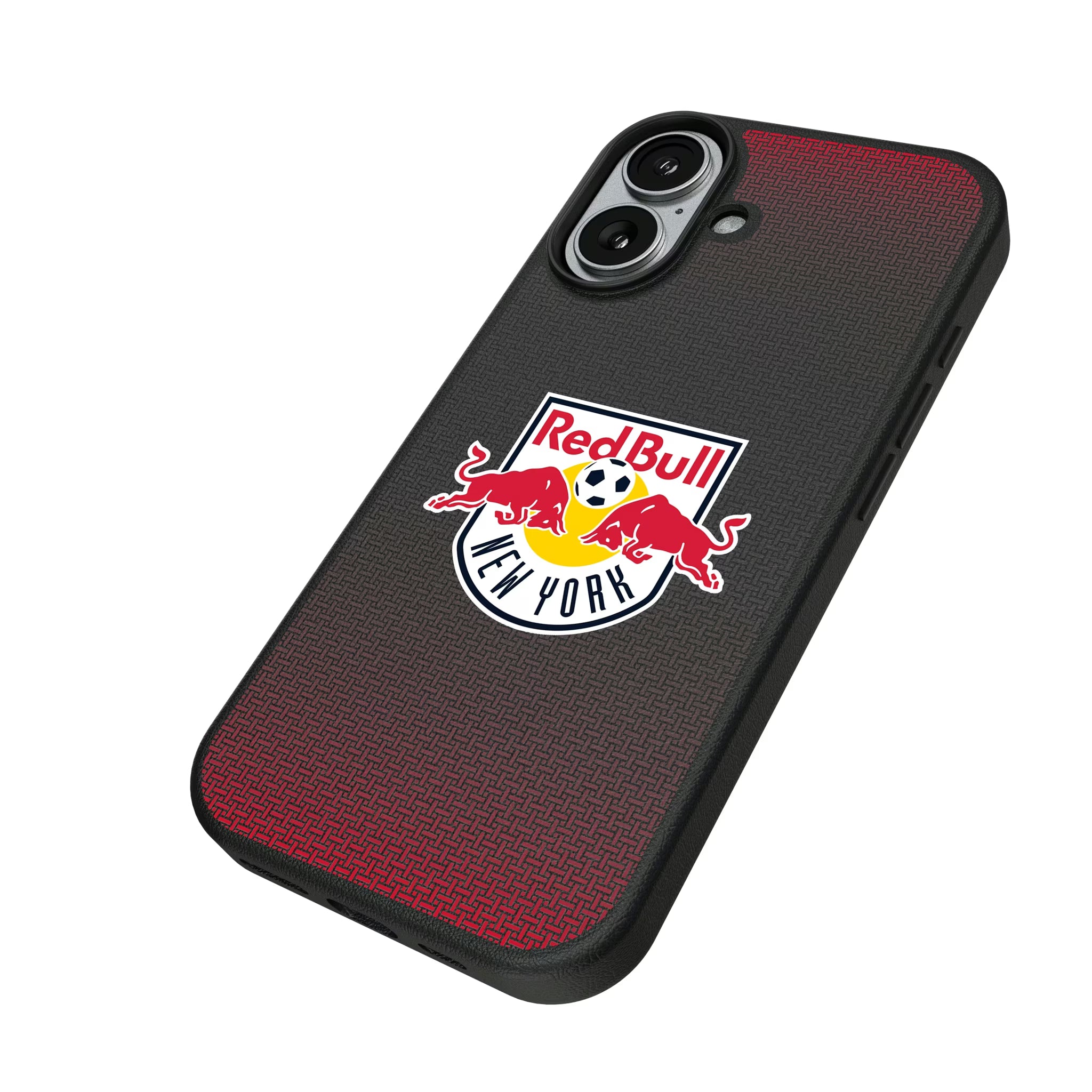 New York Red Bulls Linen iPhone MagSafe Compatible Phone Case for Apple iPhone - Isometric View#Device_iPhone 17