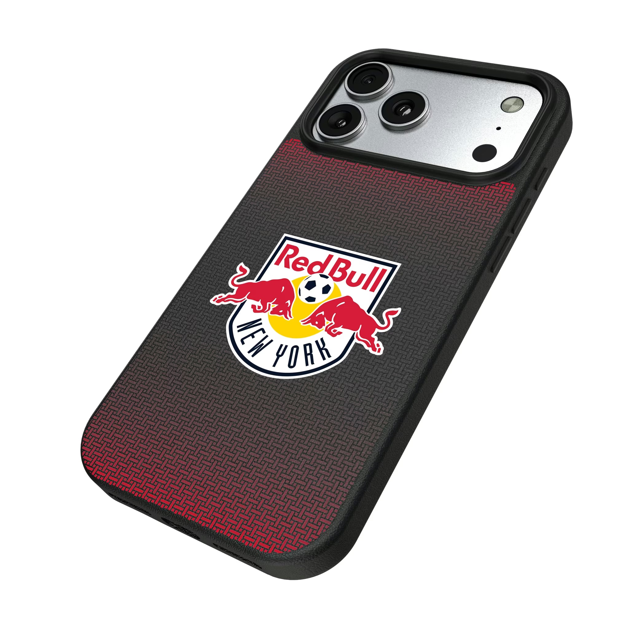 New York Red Bulls Linen iPhone MagSafe Compatible Phone Case for Apple iPhone - Isometric View#Device_iPhone 17 Pro Max
